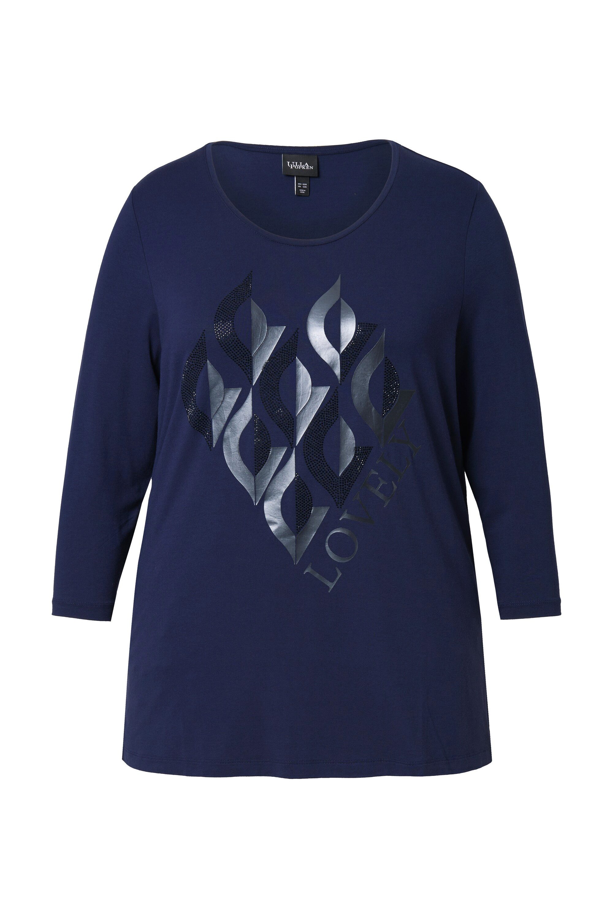 Ulla Popken T-Shirt Shirt Lovely Classic Rundhals 3/4-Arm günstig online kaufen