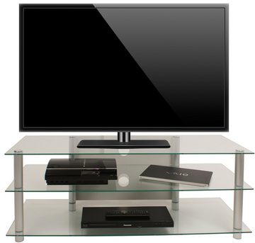 VCM TV-Board TV Möbel Sideboard Fernseh Rack Alu Glas Zumbo