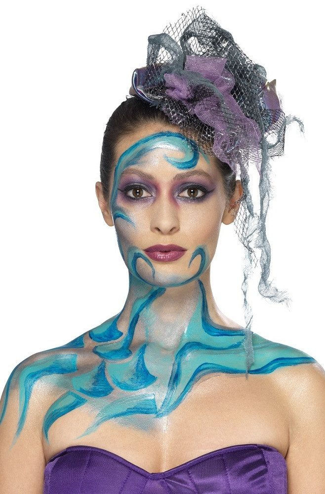 Theaterschminke Flüssiglatex mit Applikator 59,1 ml, Türkis