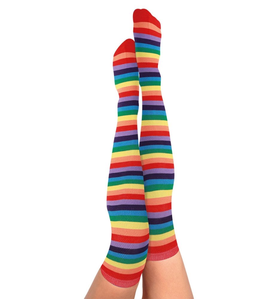 Fries Overknees Overknees Strümpfe bunt 150 DEN Karneval Fasching Party Cosplay 150 DEN