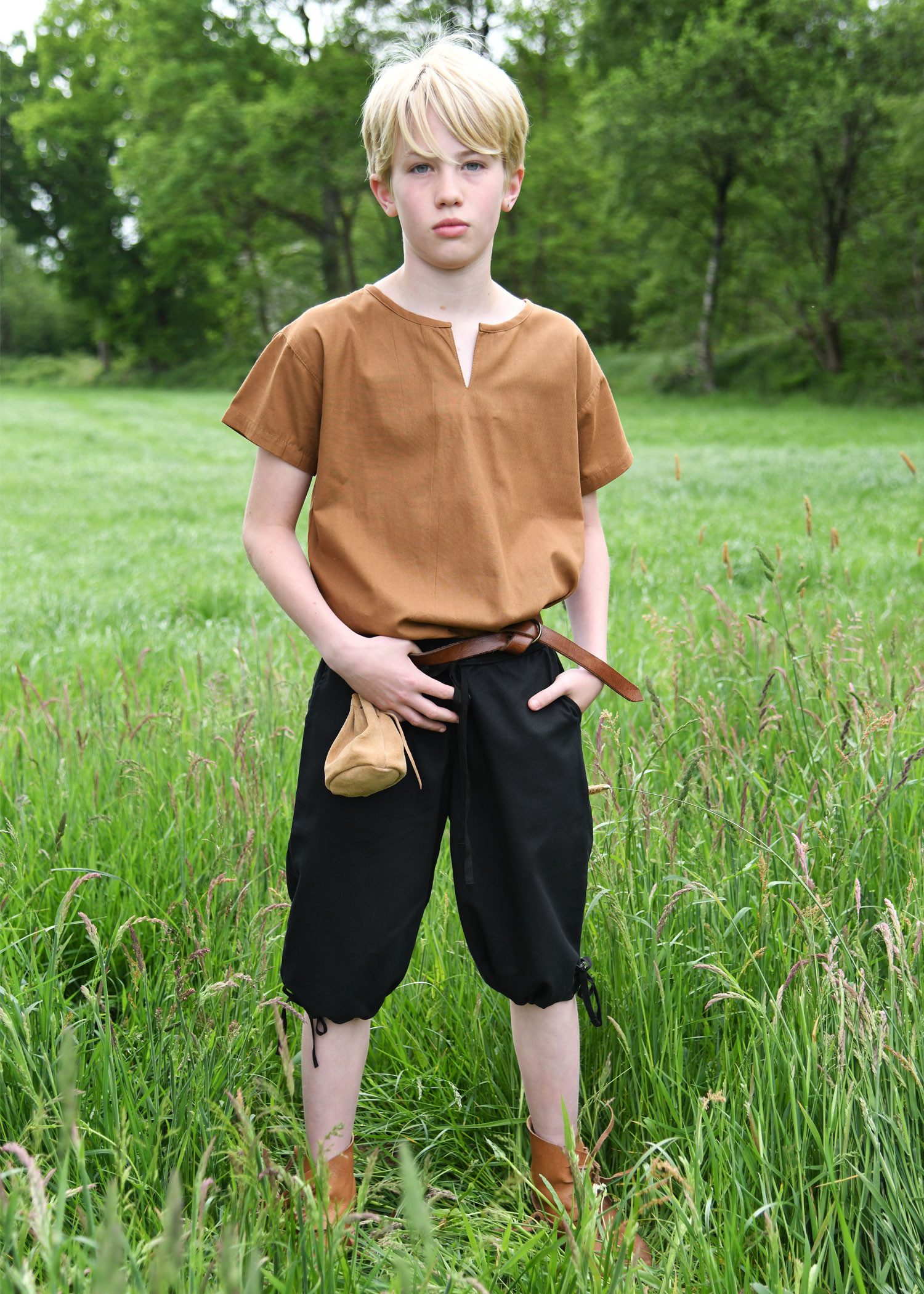 Battle Merchant Burgfräulein-Kostüm Kinder Knickerbocker schwarz "Jonte"
