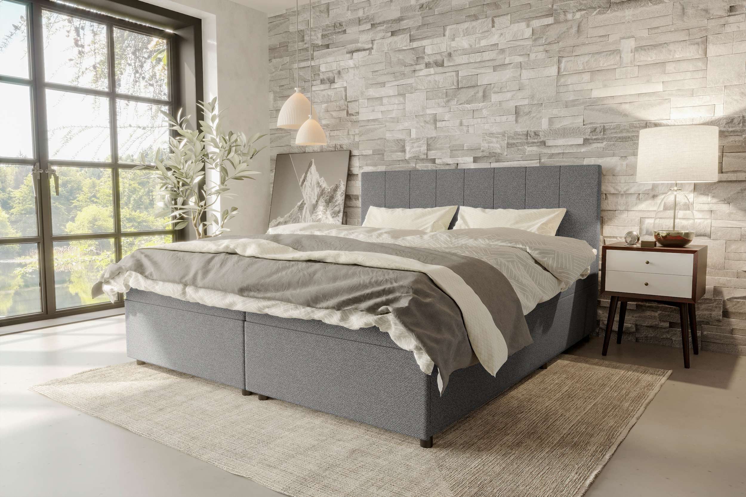99rooms Boxspringbett Kira (Schlafzimmerbett, Bett), 140/160/180x200 günstig online kaufen