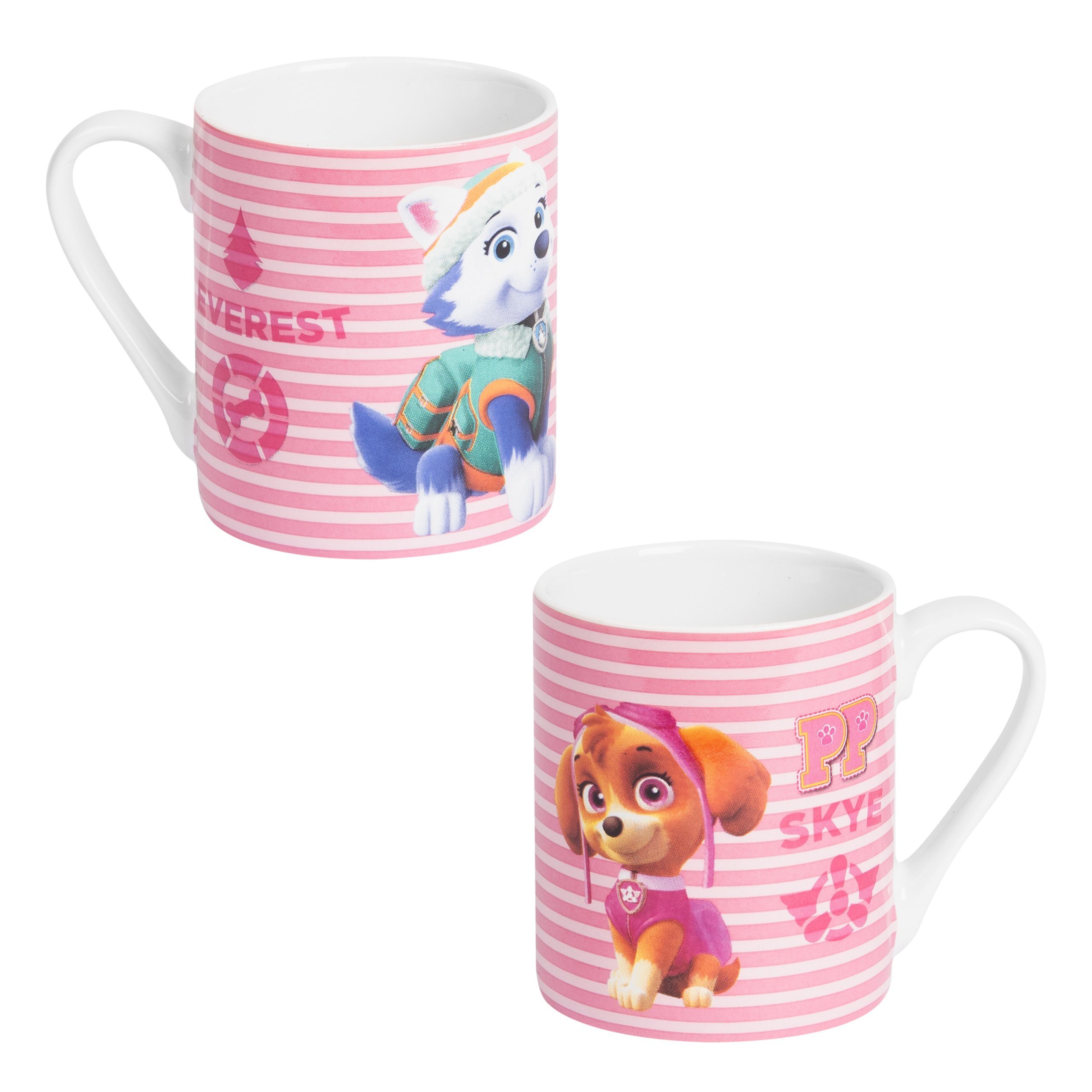 United Labels® Tasse Paw Patrol Tasse für Kinder Skye und Everest aus Porzellan 230 ml, Porzellan