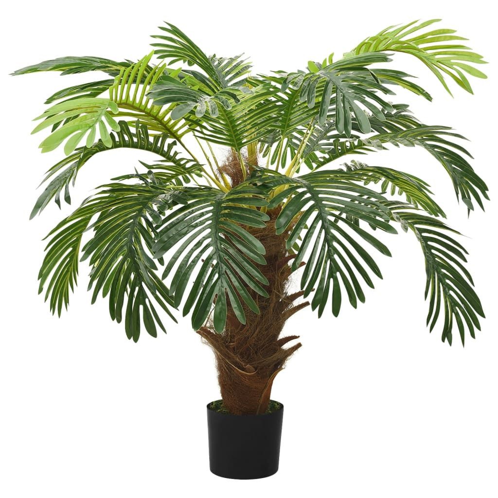 Künstliche Zimmerpflanze Künstliche Palme Cycas mit Topf 90 cm Grün Pflanze realistisch echt