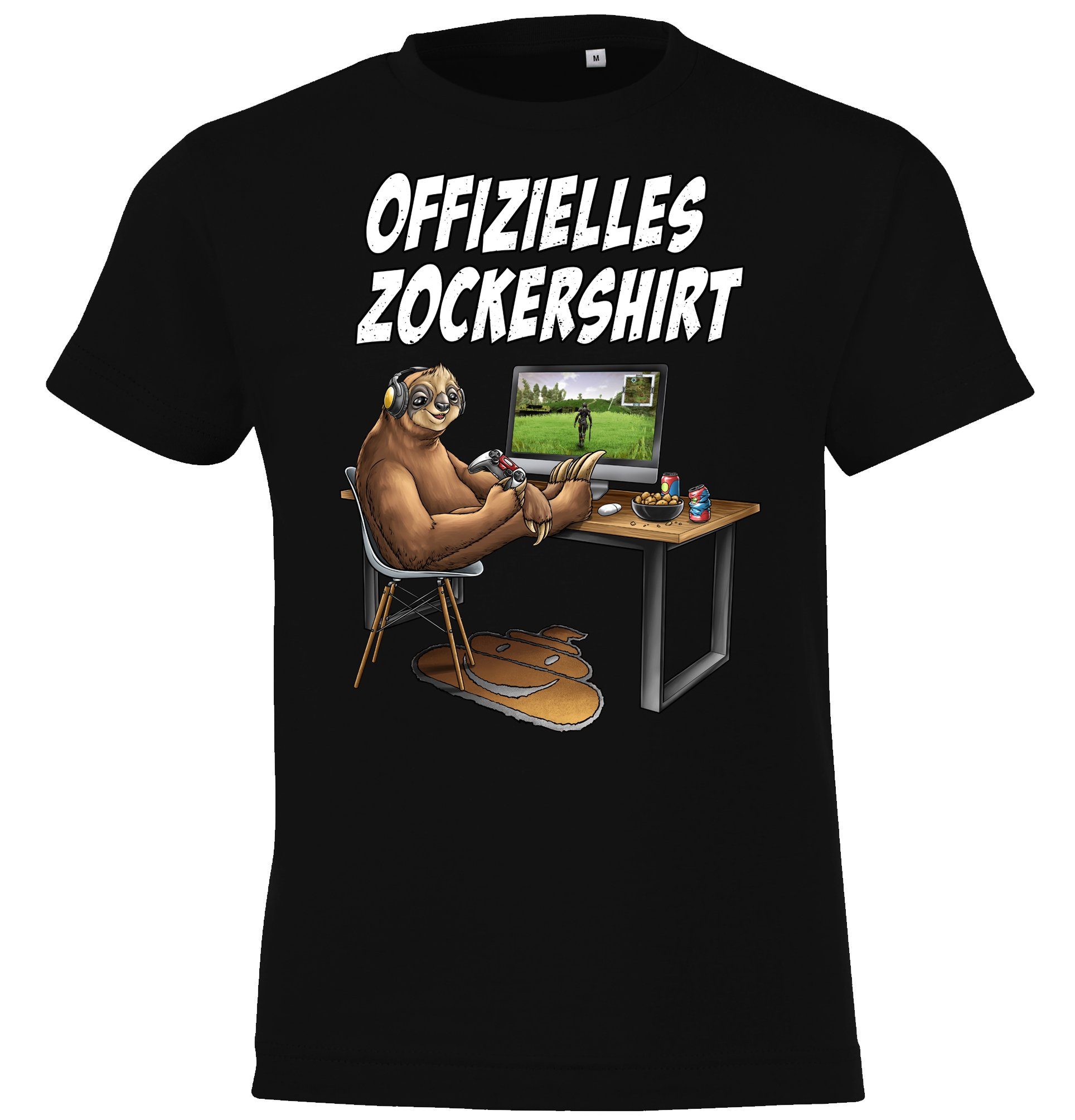 Zockershirt Jungen Offizielles T-Shirt Schwarz Youth Mädchen und für Designz lustigem Motiv Gaming mit