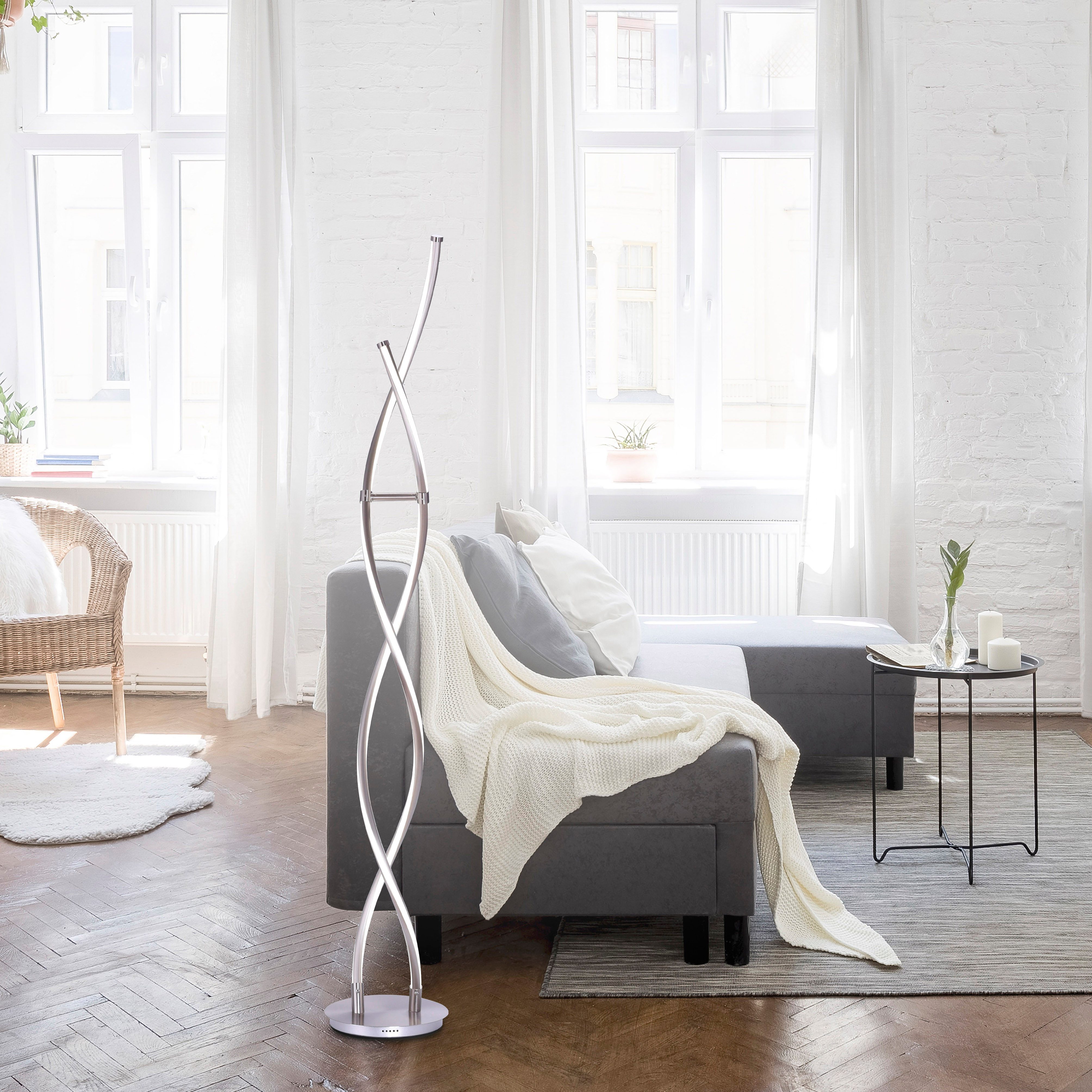 Neuhaus Q SMART HOME LIGHTS LED Stehlampe Q-MALINA, Smart Home, LED fest integriert, warmweiß - kaltweiß