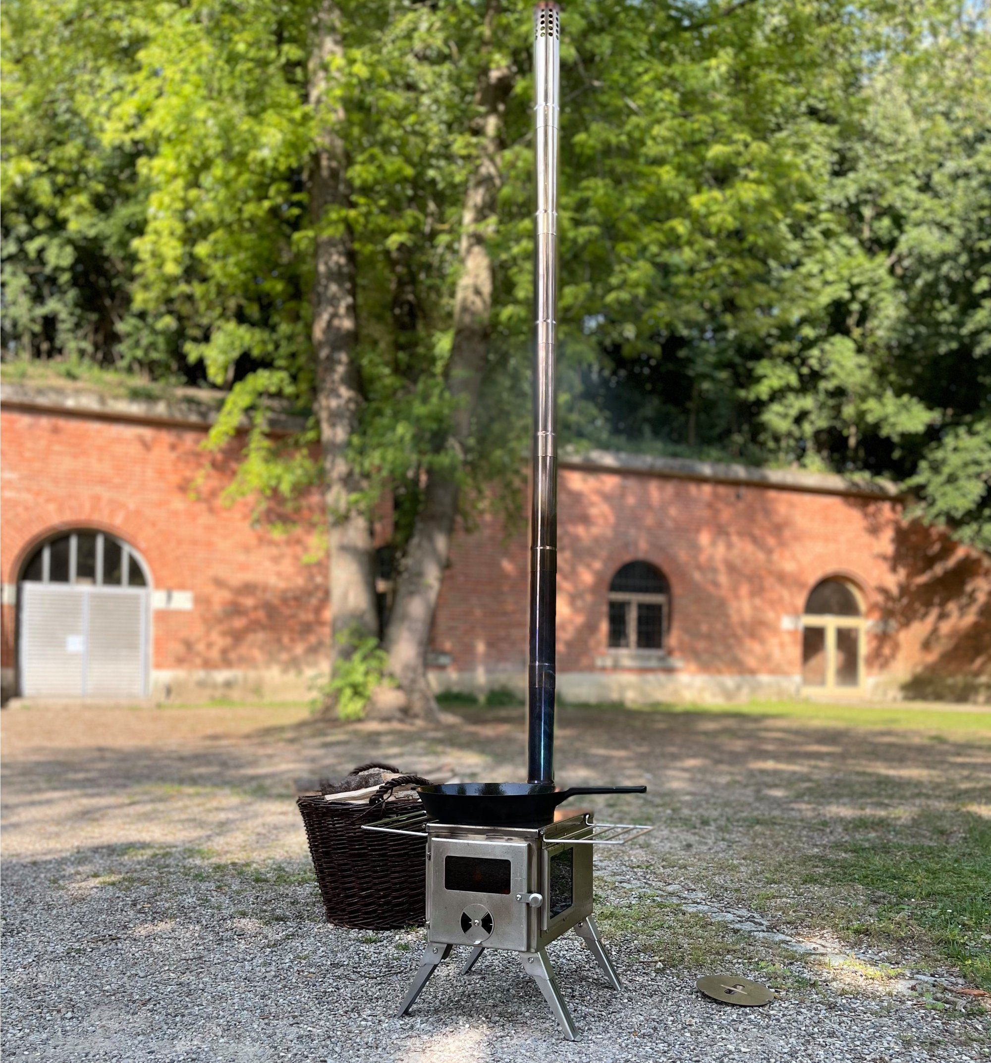 CampFeuer Feuerstelle Edelstahl Zeltofen, 51,5 x 42 x 216 cm, Zeltheizung C günstig online kaufen