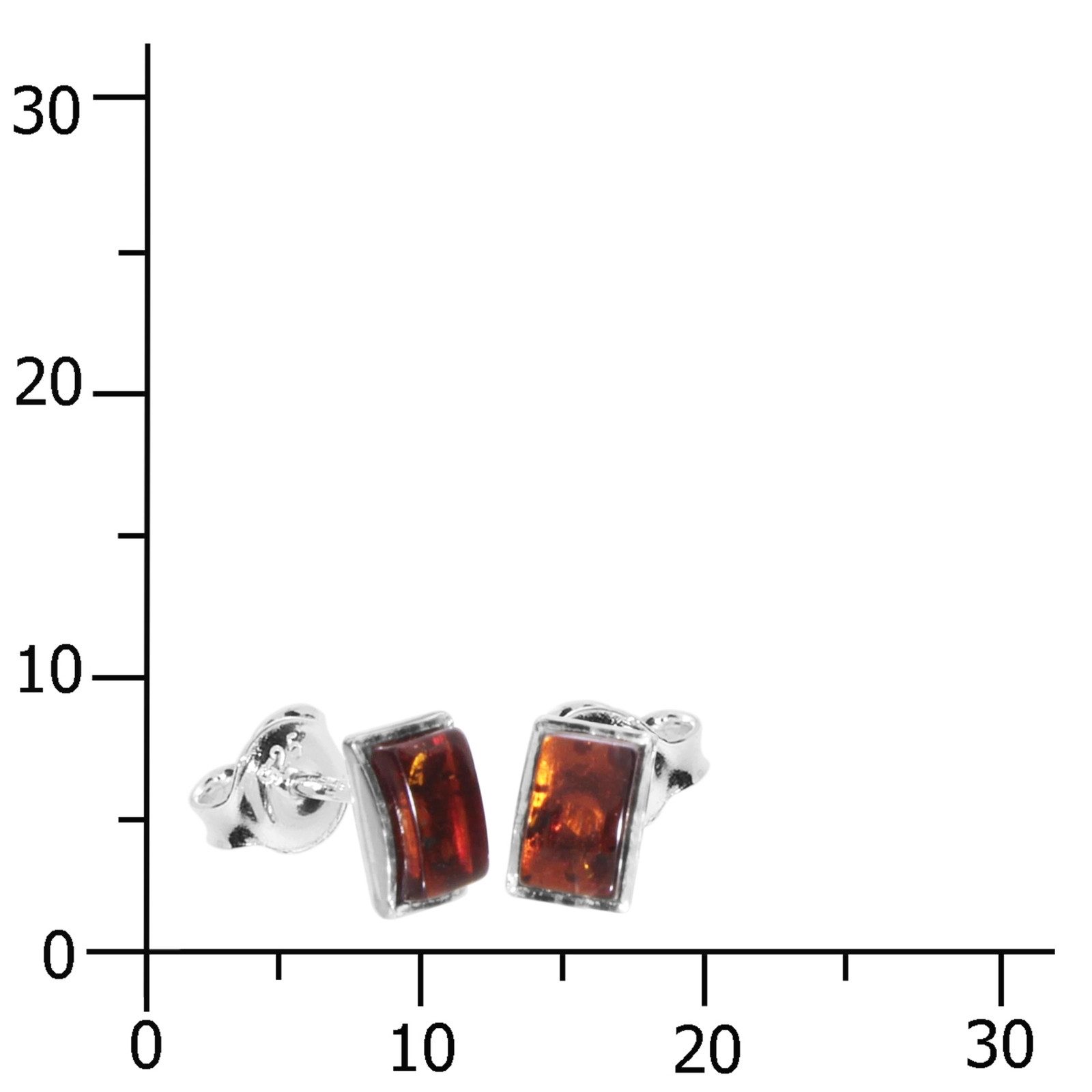 OSTSEE-SCHMUCK Paar Ohrstecker Ostsee-Schmuck Ohrstecker Classic 6 x 4 mm ( günstig online kaufen