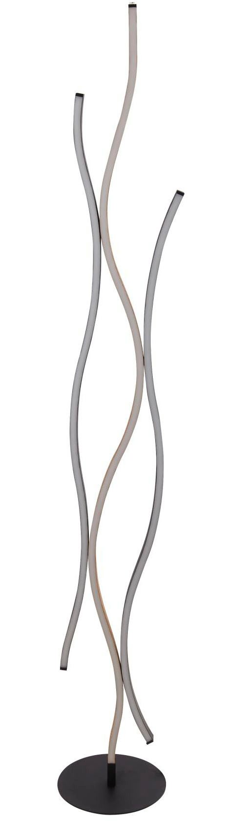 Searchlight LED Stehlampe Stehlampe Bloom, 1-flammig, LED fest integriert, Farbwechsler, Mit Holzoptik