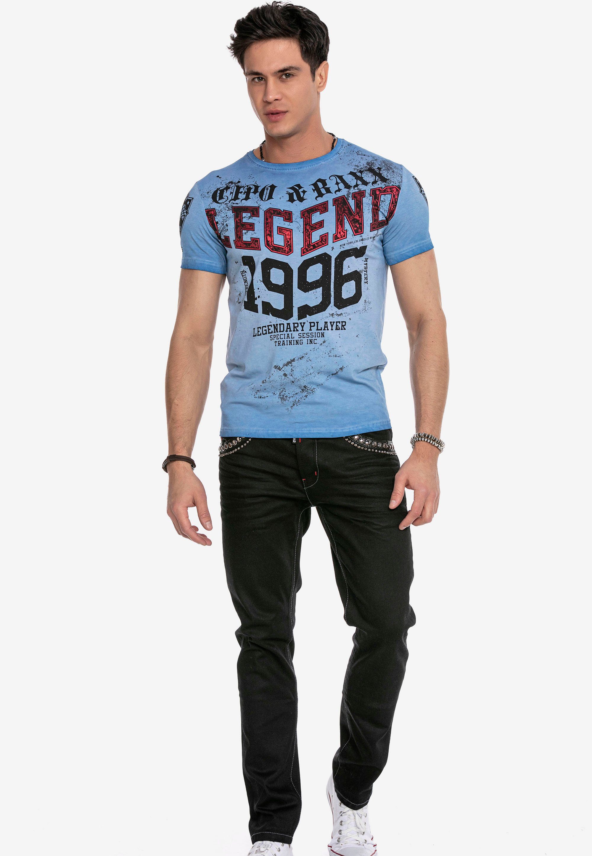 Baxx & T-Shirt coolem Print mit Cipo