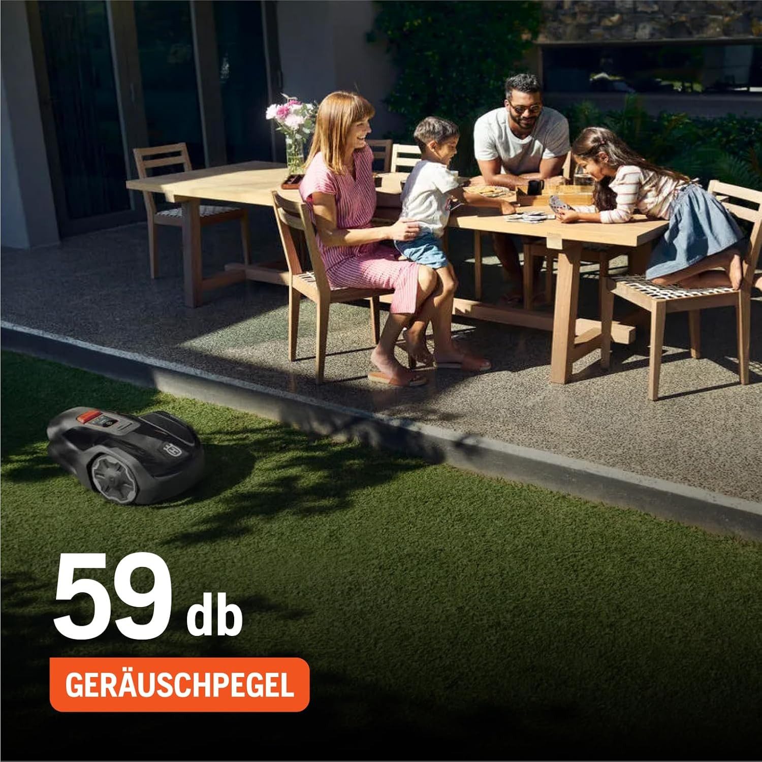 Husqvarna Aspire R4 robotic lawnmower, for areas up to 400 m², battery-powered robotic lawnmower, controlled via app