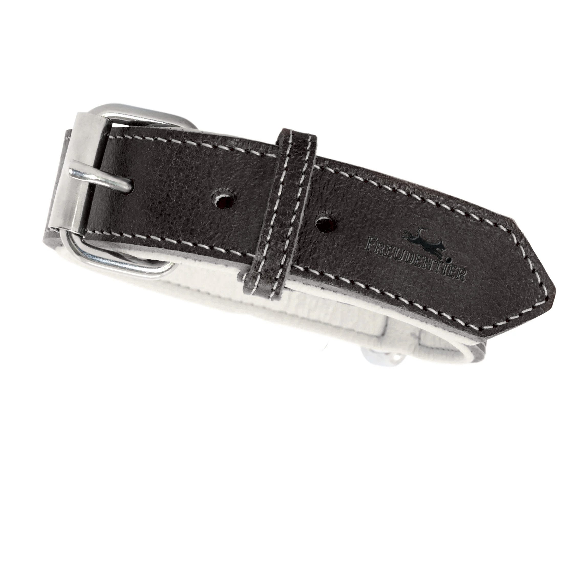 Freudentier Hunde-Halsband Hundehalsband Leder, Hundehalsband für große Hunde & kleine Hunde