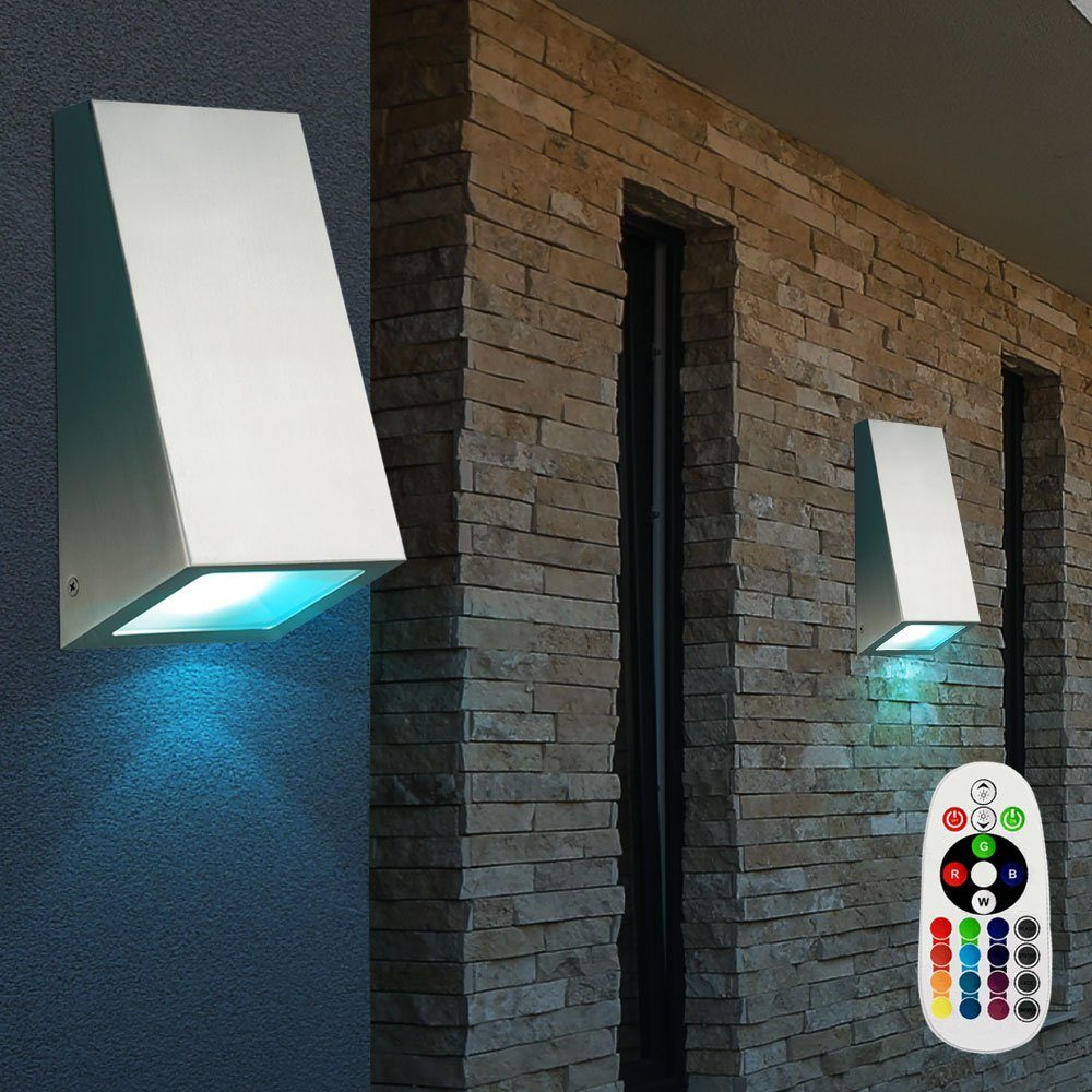 Leuchtmittel inklusive, Fassaden Außen Fernbedienung Wand Farbwechsel, Warmweiß, Außen-Wandleuchte, Leuchte Beleuchtung etc-shop
