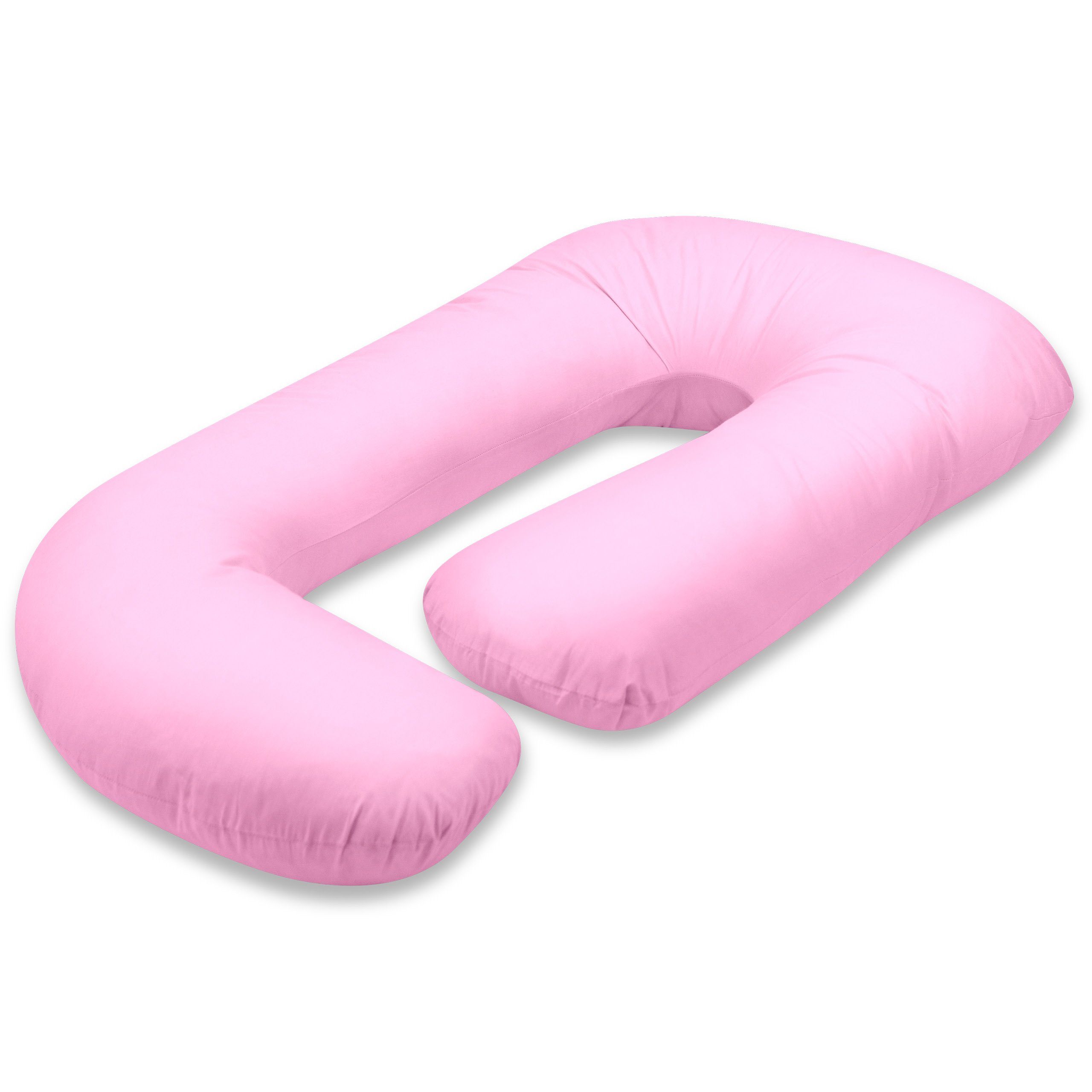 Vitabo Stillkissen Stillkissen G-Form, ergonomisches Seitenschläferkissen, 110x70 cm rosa
