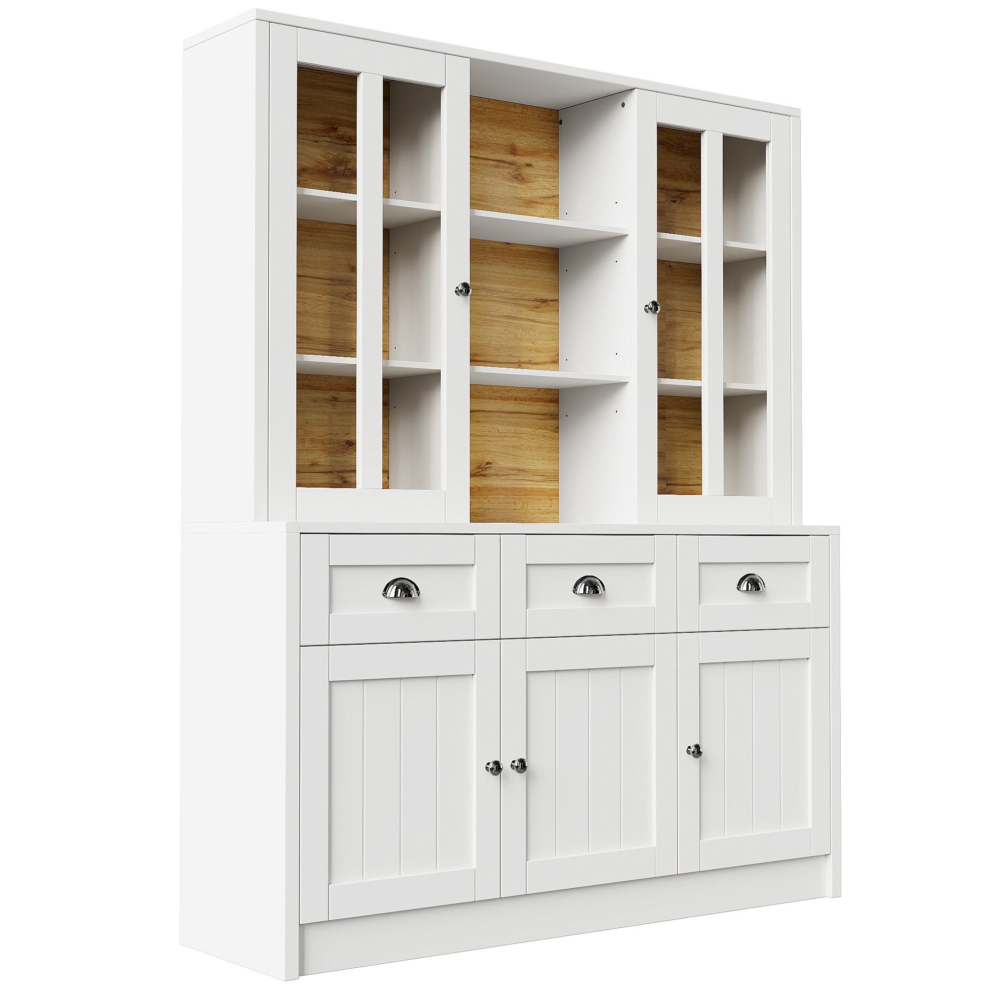 KLAM HOME Hochschrank Hochschränke fürs Wohnzimmer(140×38.5×175cm), günstig online kaufen