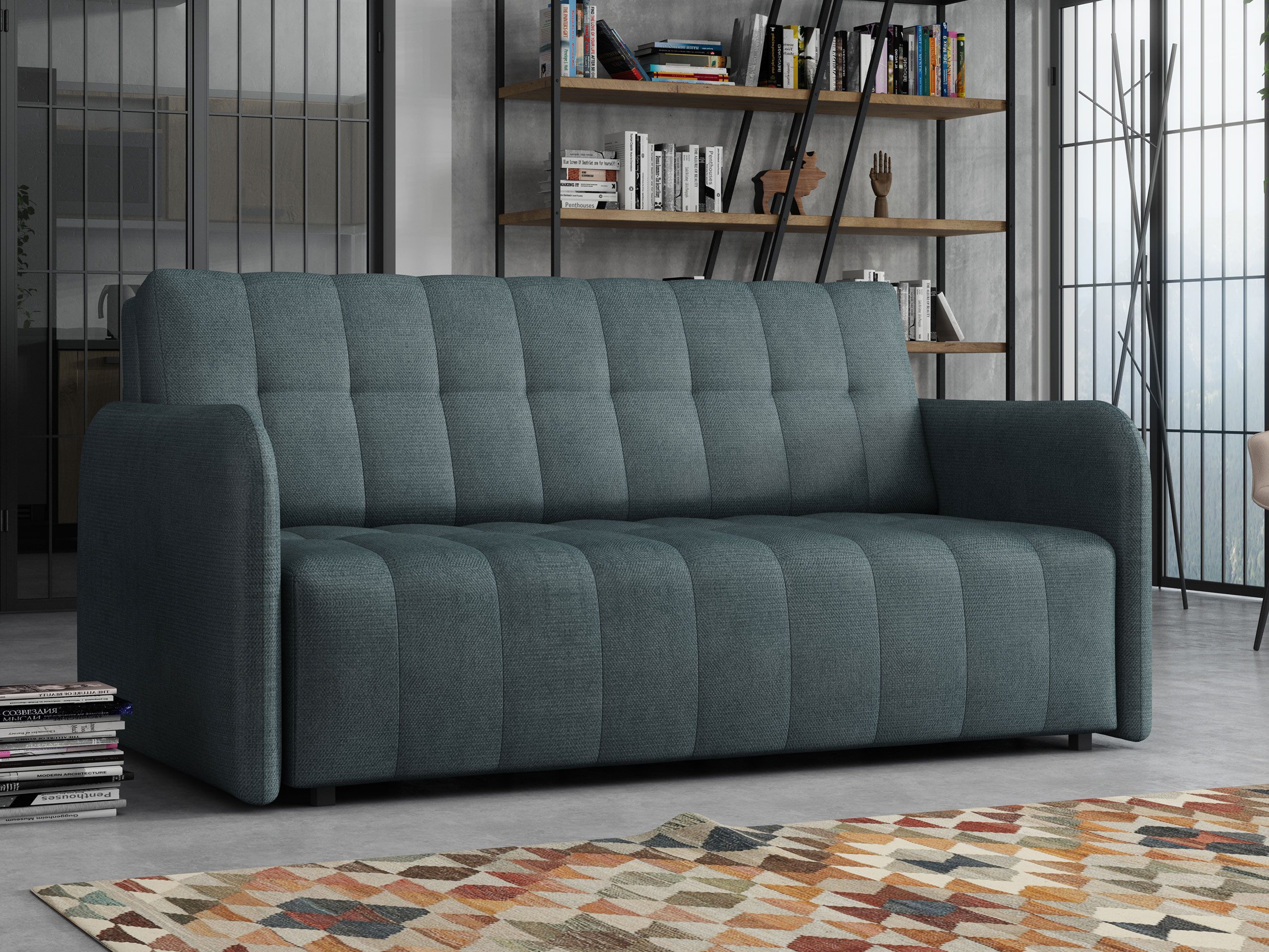 MIRJAN24 Schlafsofa Viva Grand IV, mit Bettkasten und Schlaffunktion, 4 Sitzer Polstersofa inkl. Kissen, Wohnlandschaft