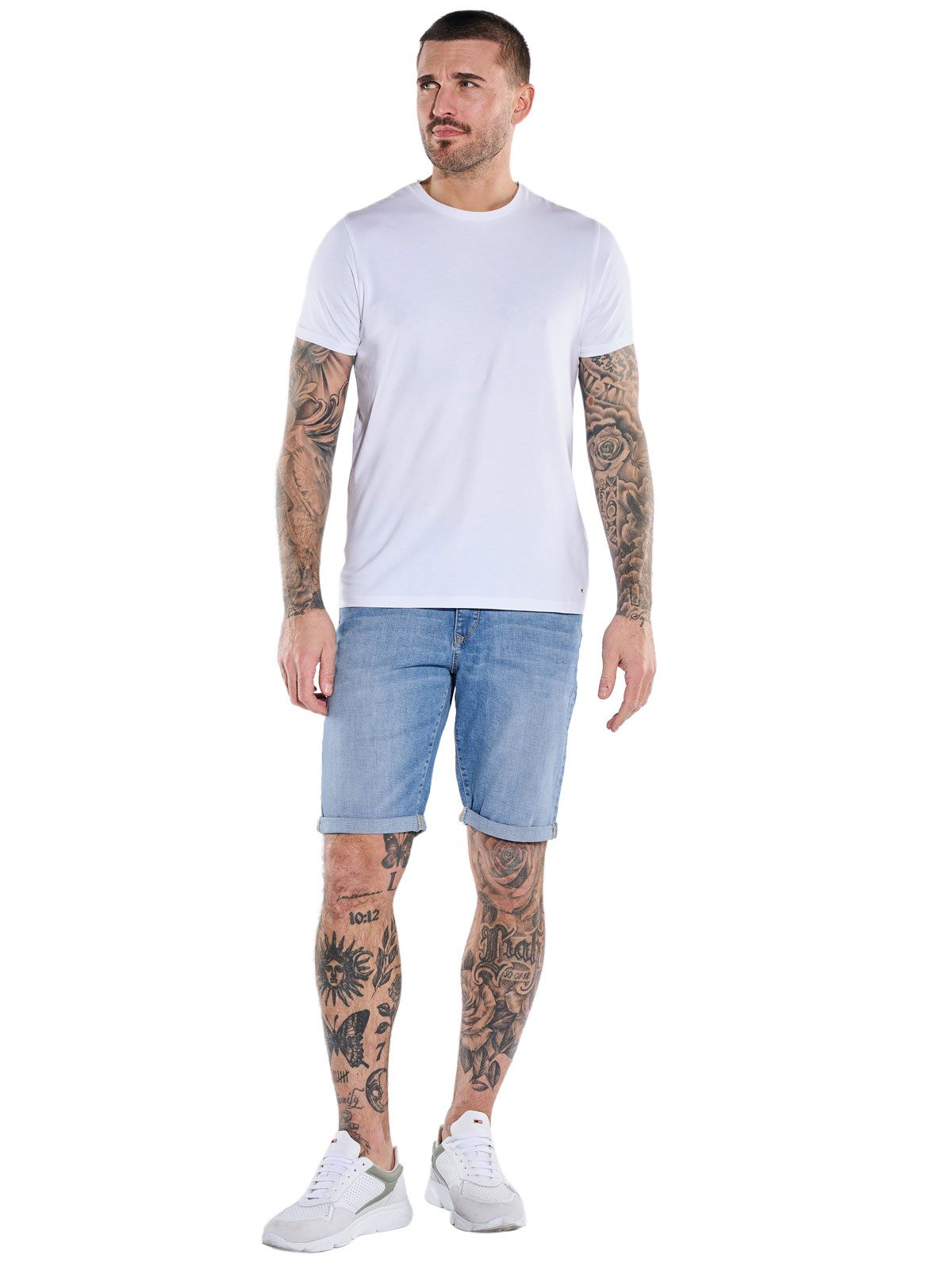 emilio adani Jeansshorts Herren Sportive 5-Pocket-Shorts, Hellblau