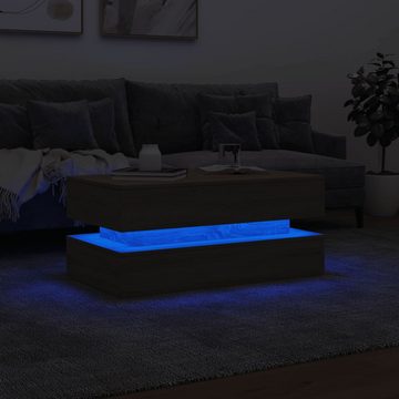 vidaXL Esstisch Couchtisch mit LED-Leuchten Sonoma-Eiche 90x50x40 cm Sofatisch Kaffeet