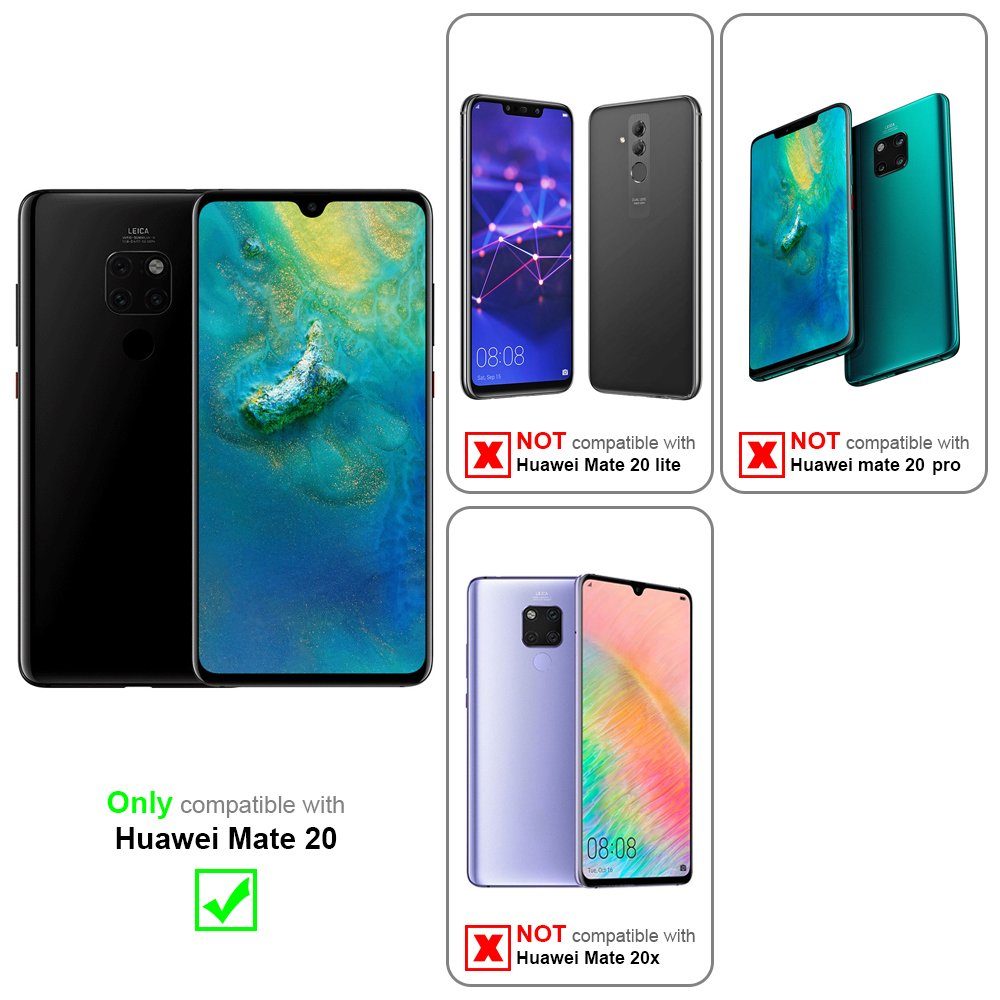 Cadorabo Handyhülle für Huawei MATE 20 Hülle Huawei MATE 20, Flexible TPU Silikon Handy Schutzhülle - Hülle - mit Glitzer