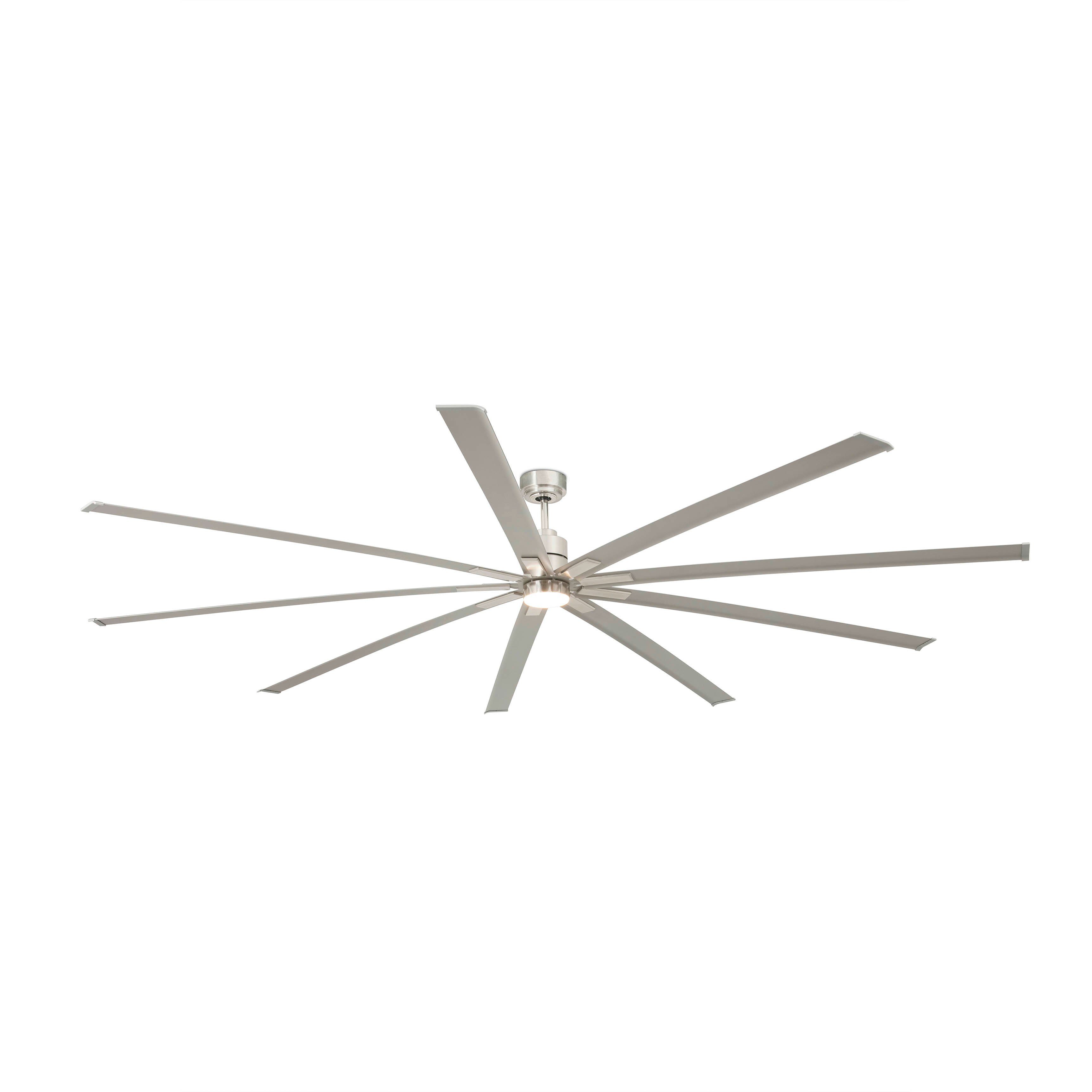 FARO Barcelona Deckenventilator DC Deckenventilator Manhattan 244 cm mit LED & Fernbedienung, Leuchtfarbe einstellbar