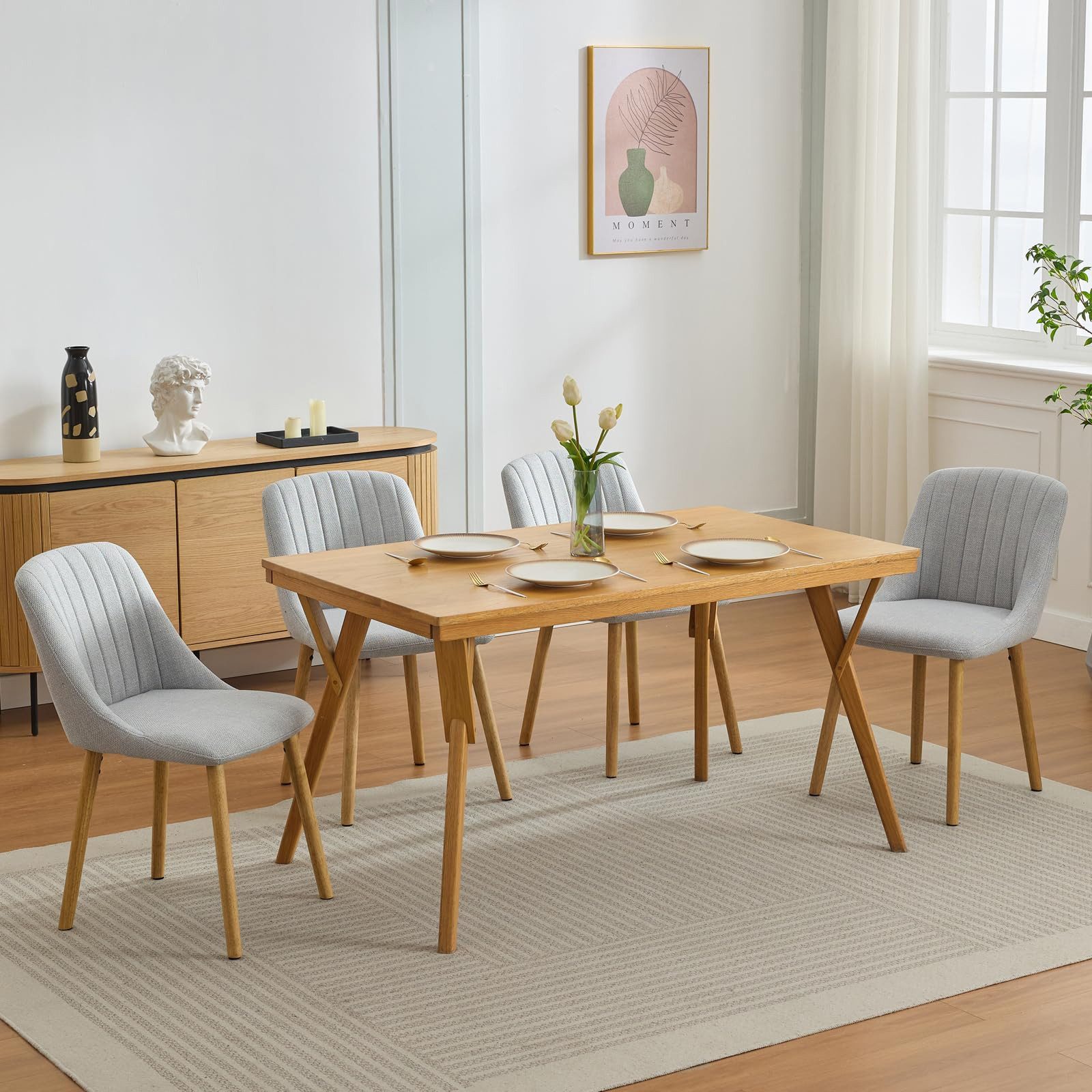 GarveeMore Esszimmerstuhl 2er/4er Stuhlset Moderner Küchenstuhl bis 136kg (4 St)