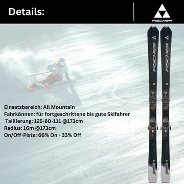 Fischer Sports Ski, Fischer Ski RC4 One 78 GT TPR 2024 + Bindung RSW10 Z3-10 Powerrail