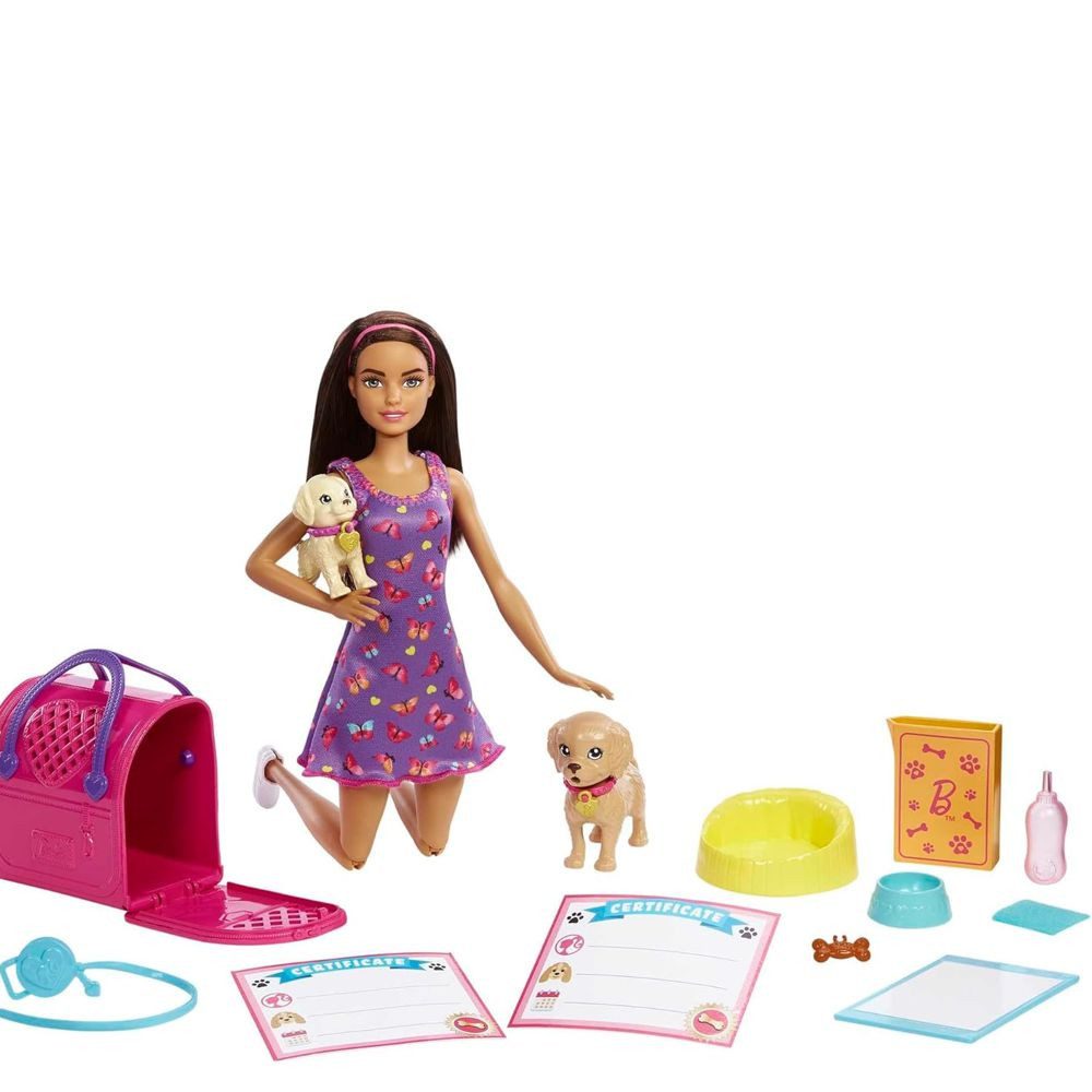 Barbie Anziehpuppe Barbie Welpenadoption Barbie Mattel Hunde Spiel-Set & Zubehör