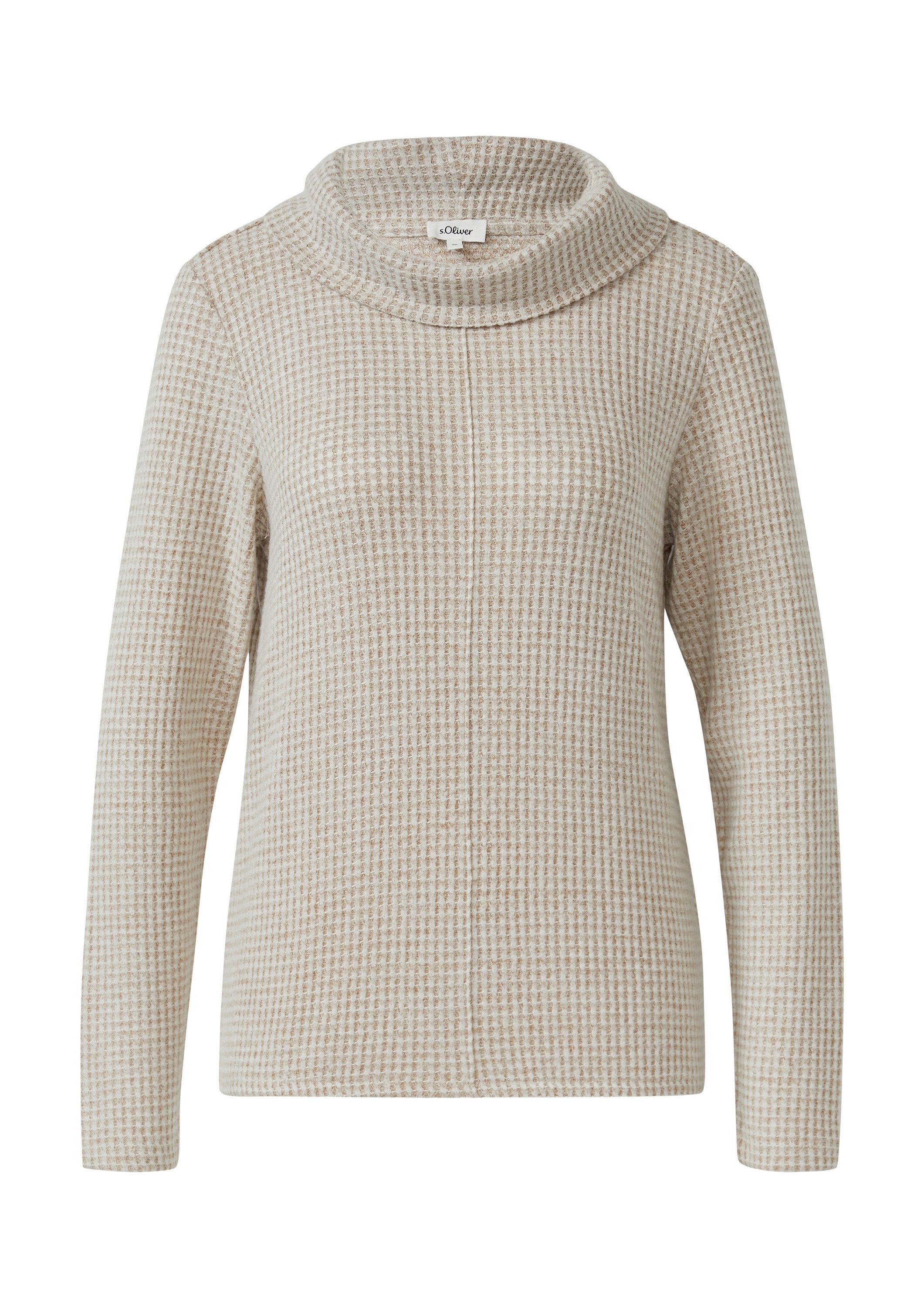 s.Oliver Langarmshirt T-Shirt Weiches Jersey-Shirt mit Waffelstruktur günstig online kaufen
