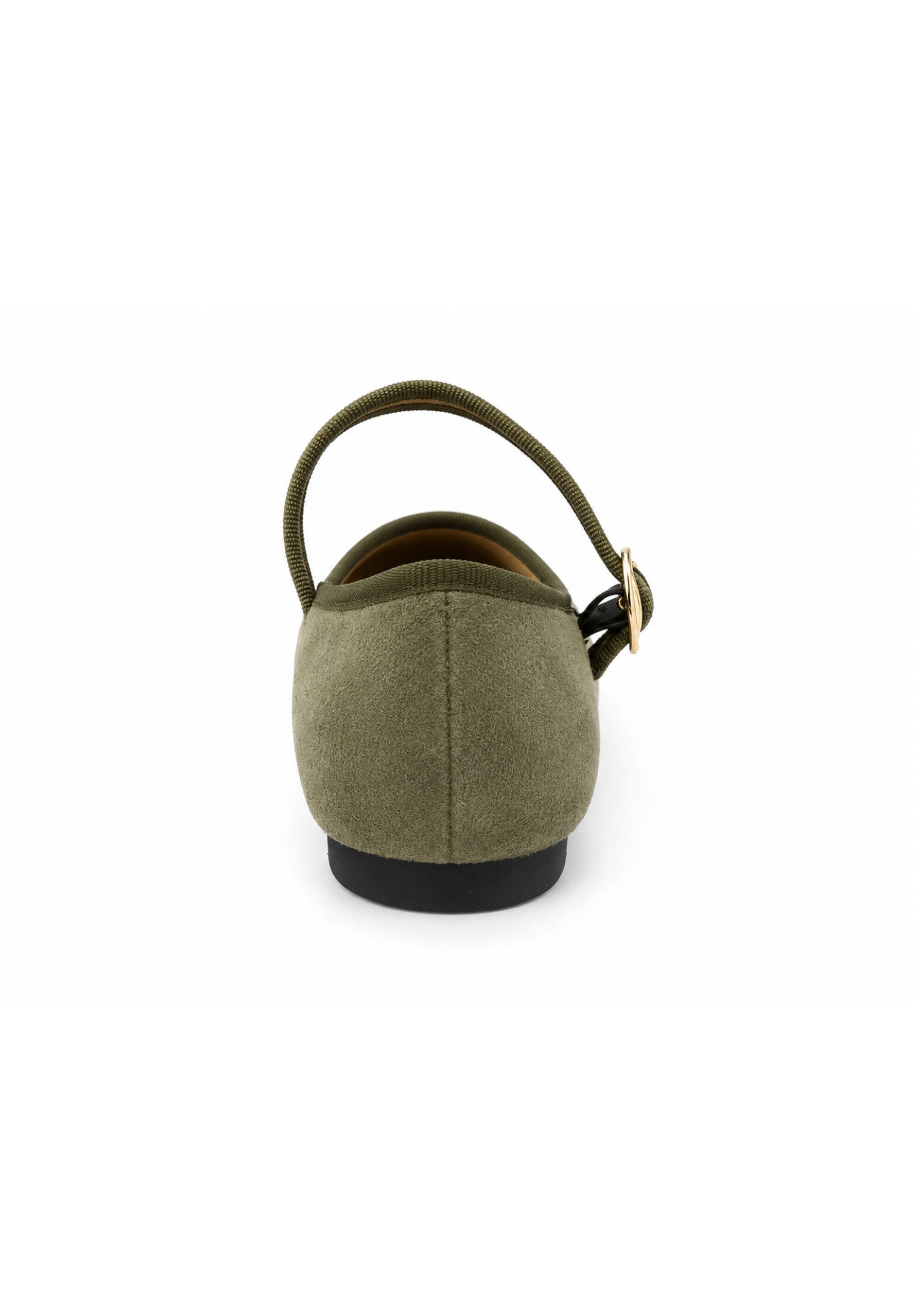 Day Vine Retro Muse Mary-Jane-Ballerinas mit Veloursoptik und goldener Schnalle Ballerina