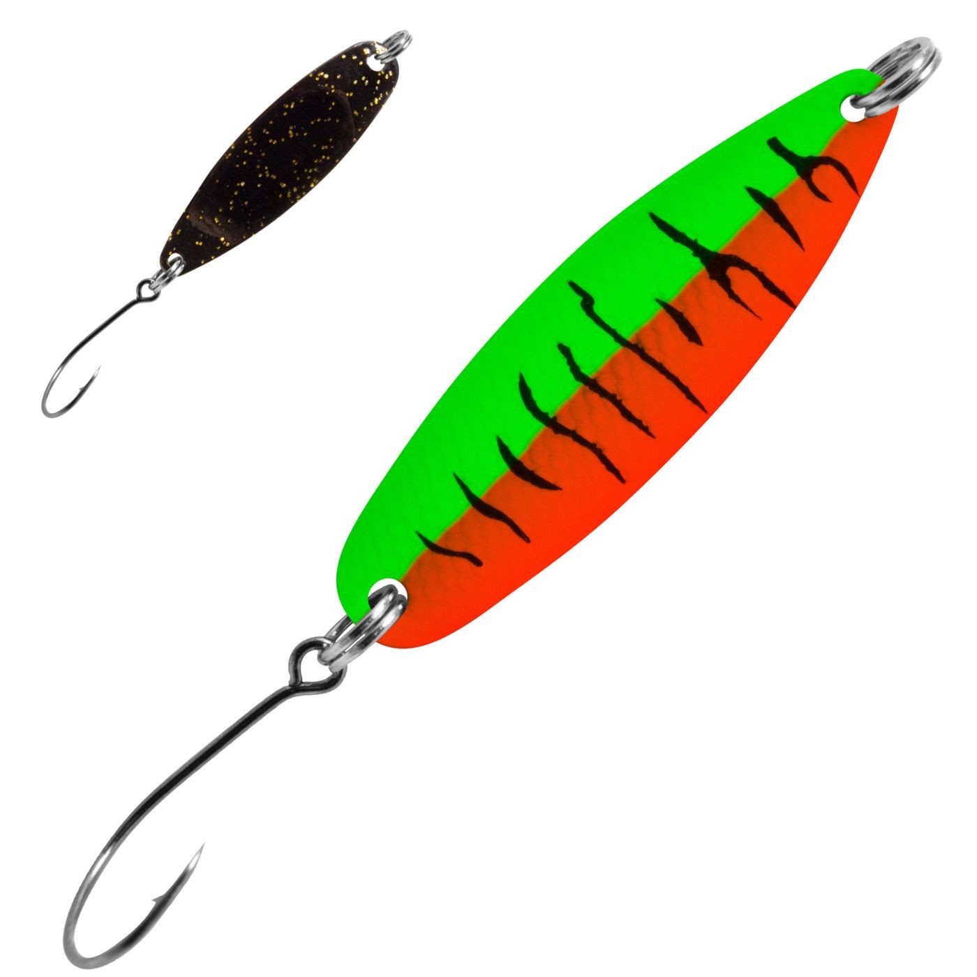 Rot - Grün - Schwarze Streifen / Schwarz