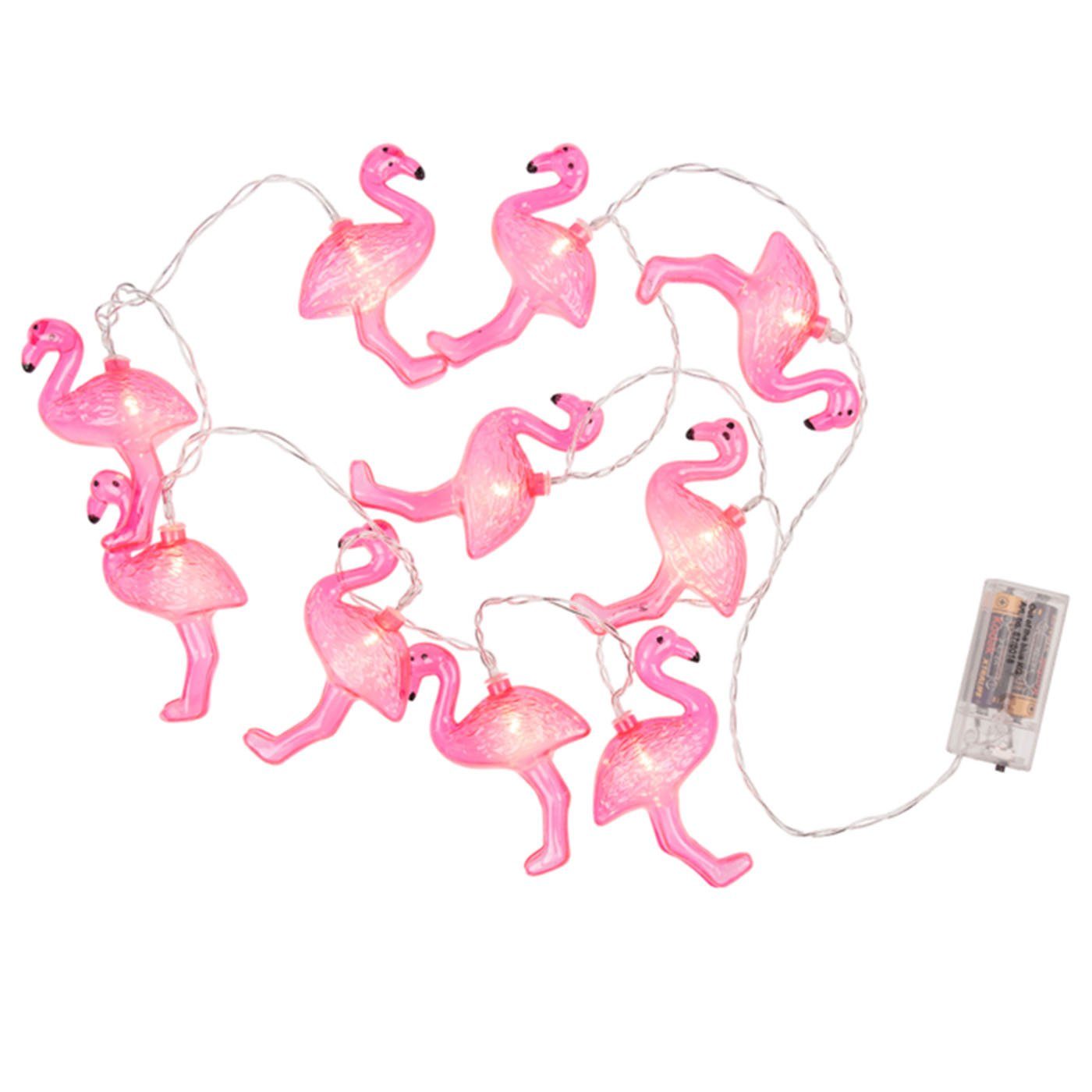 Out of the Blue LED Dekolicht Lichterkette Flamingo, mit 10 LEDs Länge:  1,65 cm