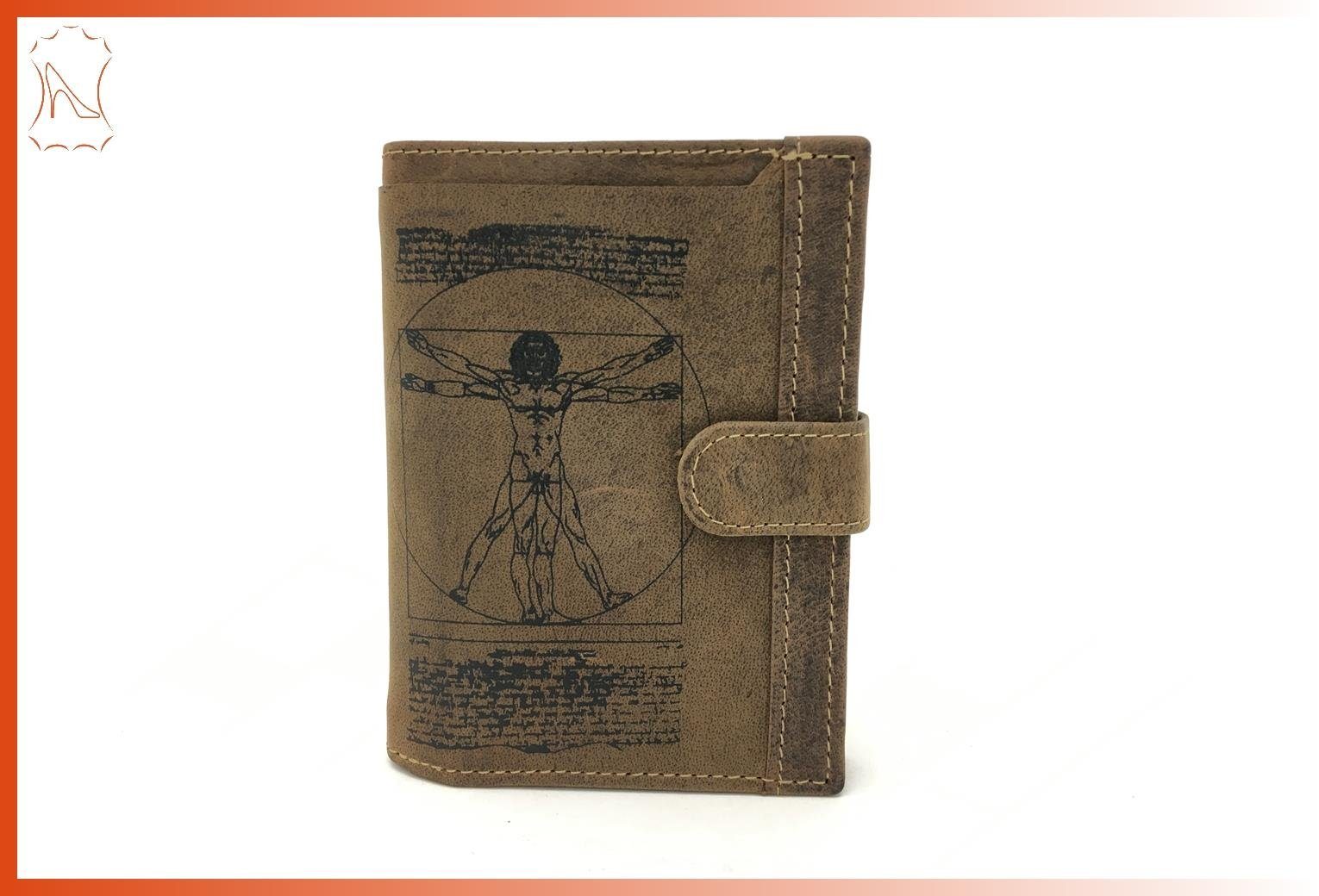 Landleder Geldbörse SN Landleder Kombi,- Riegelbörse "Scot" / Vintage-Anatomy (25-braun)