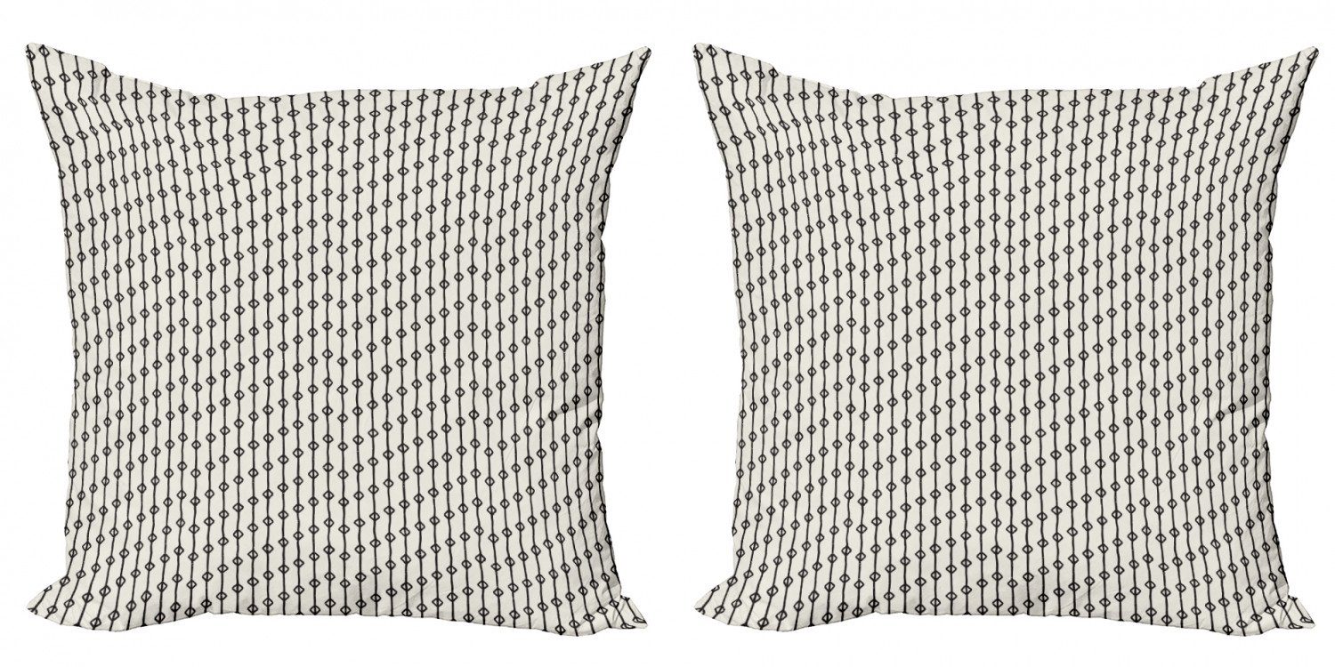 Kissenbezüge Modern Accent Doppelseitiger Digitaldruck, Abakuhaus (2 Stück), Streifen Kunstformen auf Linien