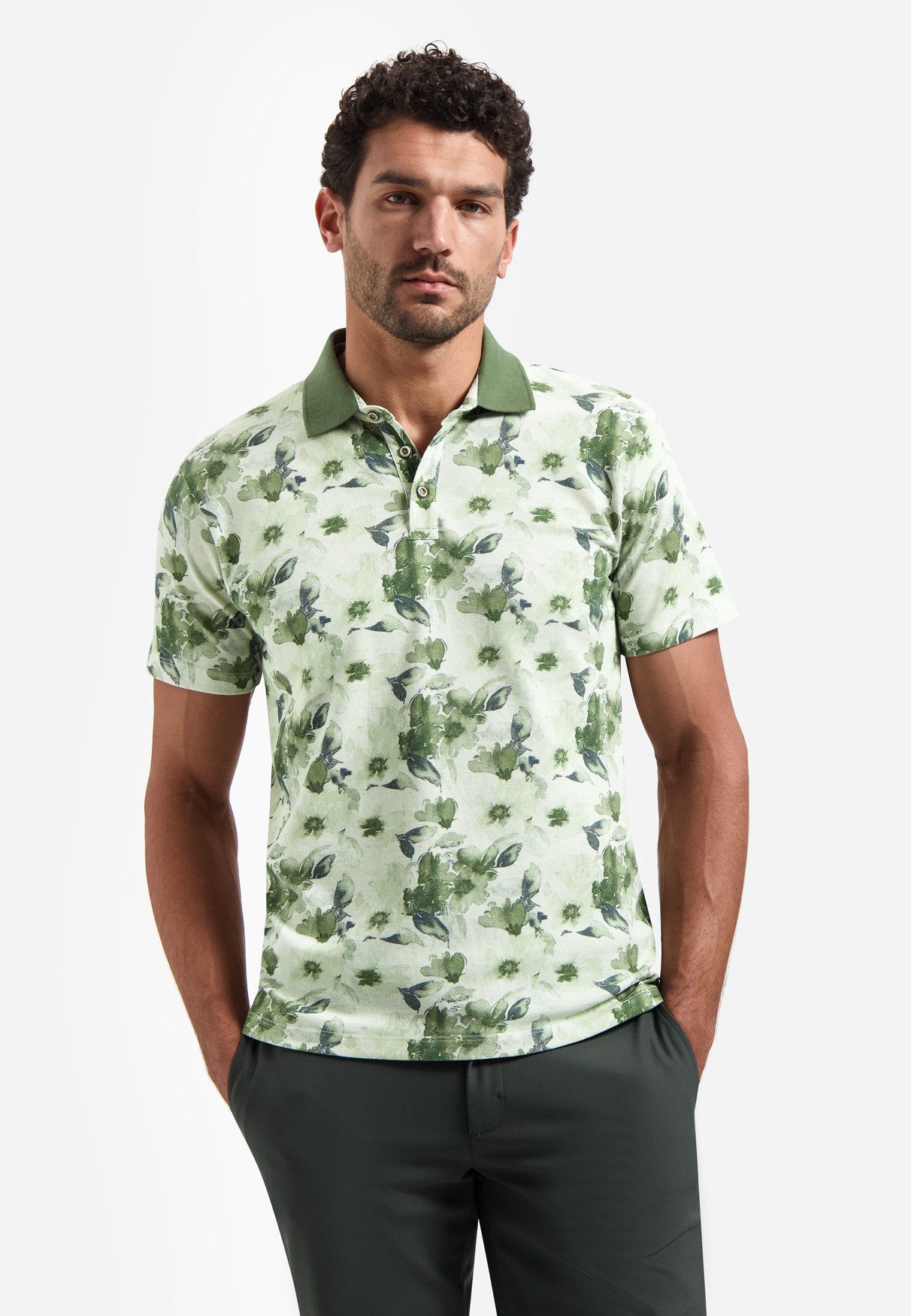 NO EXCESS Poloshirt Polo Short Sleeve Printed - Sommershirt - Kurzarmshirt