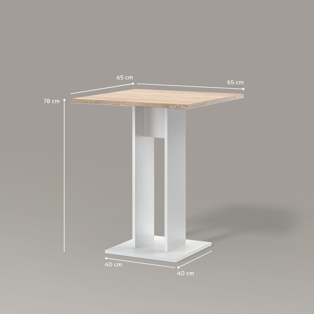 Livinity® Esstisch Regusa, Sonoma, 65 x 78 cm (1-St)