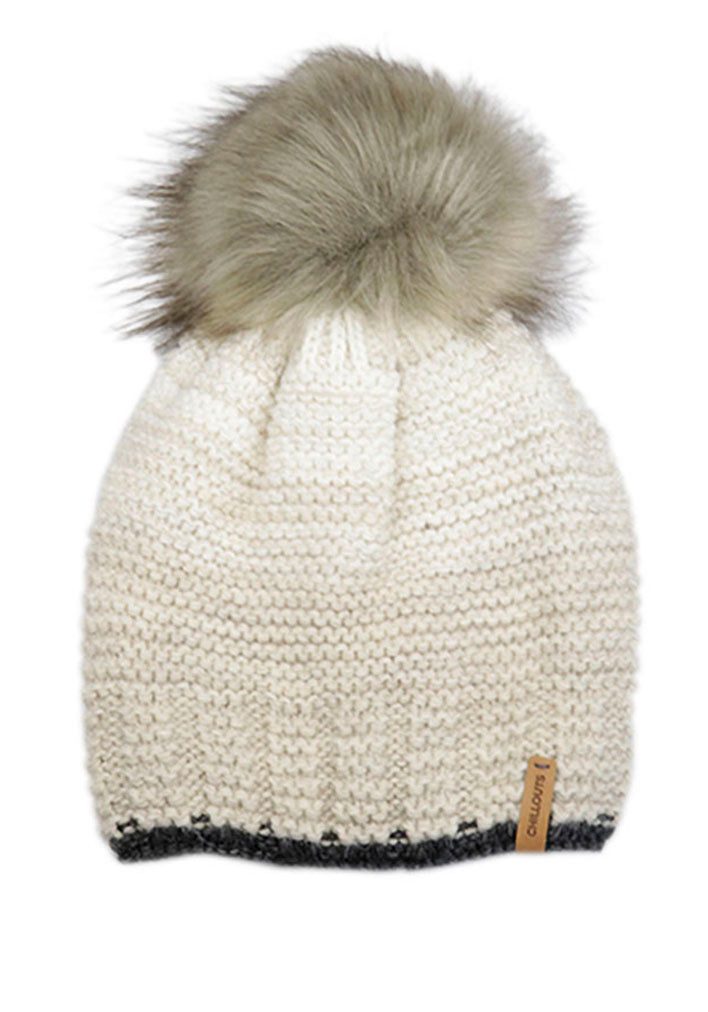 chillouts Bommelmütze Klara Hat mit abnehmbarem Kunstfell-Bommel