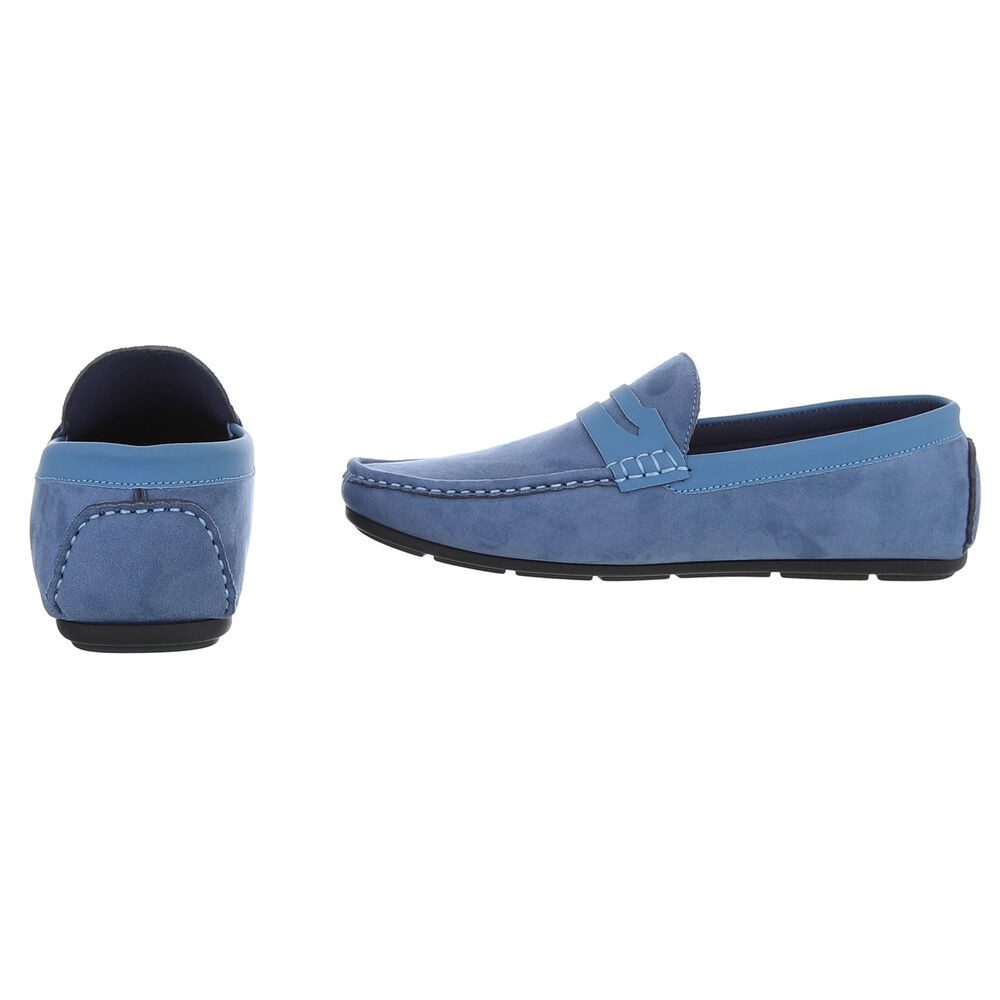 Coolwalk Herren Loafer Slipper in Veloursleder-Optik Slipper (91563776) Flach Slipper in Blau – Bild 5 von 5