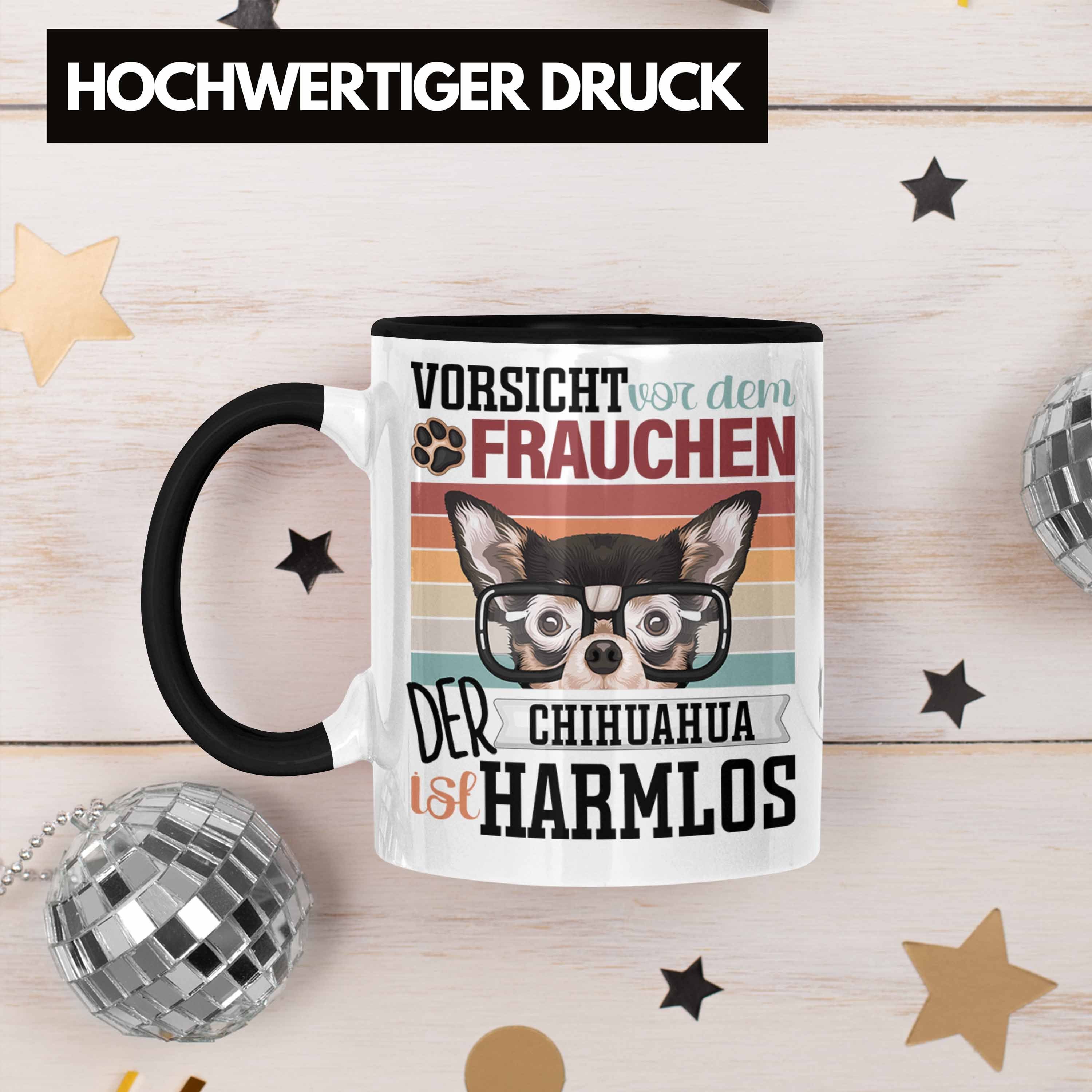 Trendation Chihuahua Spruch Frauchen Tasse Lustiger Tasse Schwarz Besitzerin Geschenk Geschenki