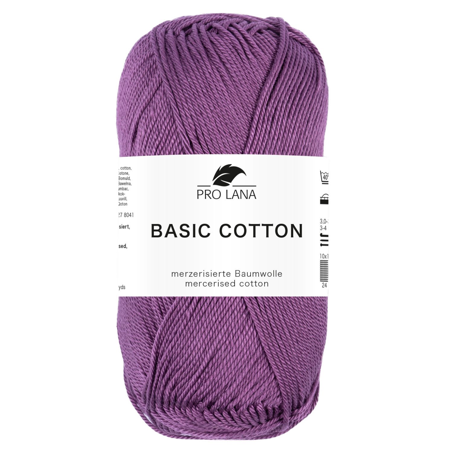 Pro Lana Pro Lana BASIC COTTON Baumwollgarn 50 g Häkelwolle, 125 m (Perfektes Baumwoll-Garn für leichte Pullover, Mützen und Accessoires), 50 g