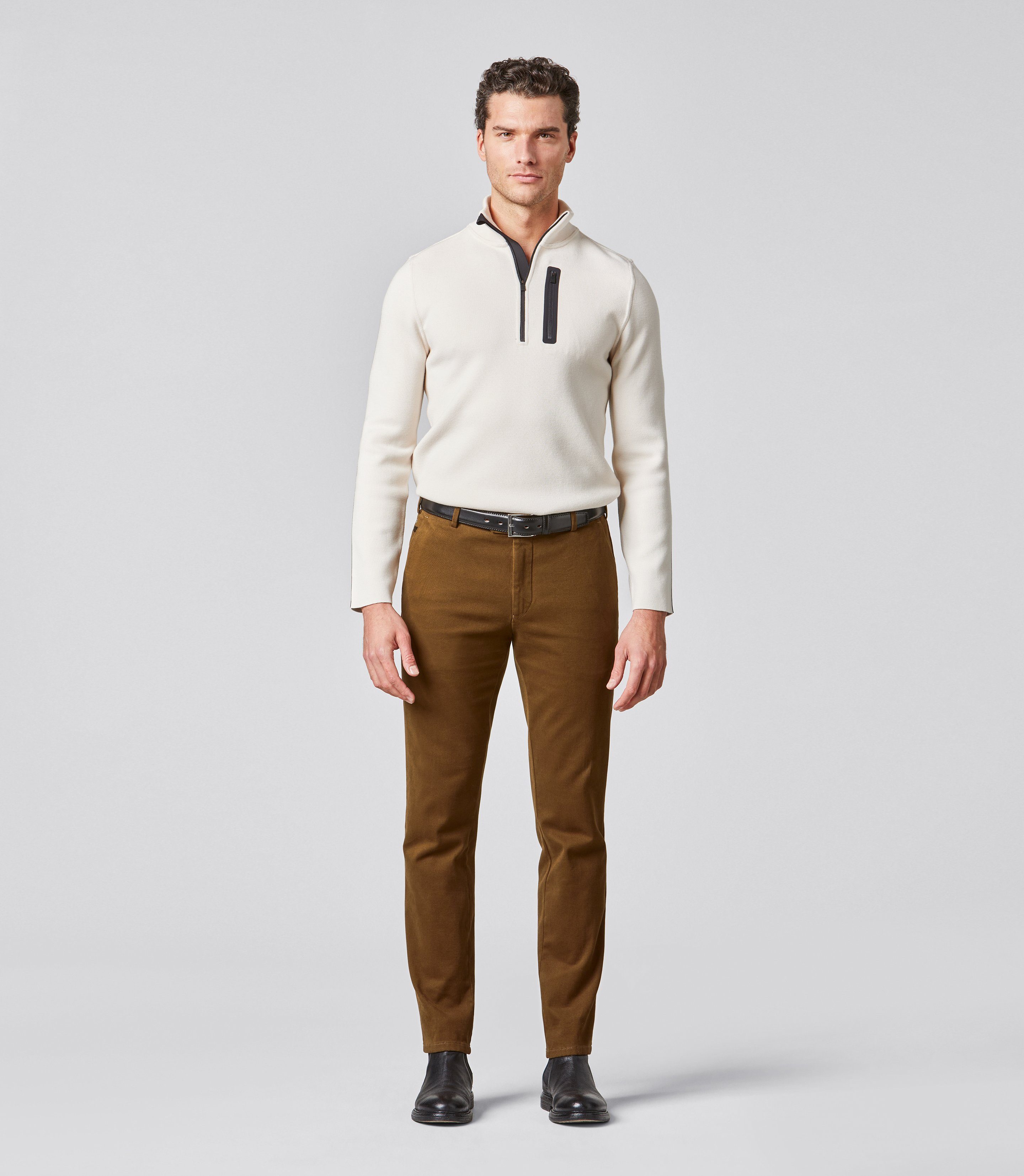 MEYER 5-Pocket-Jeans MEYER BONN EXCLUSIVE dark camel 2-8572-43