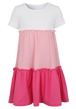 KIDSWORLD Volantkleid für kleine Mädchen mit Colorblock-Design