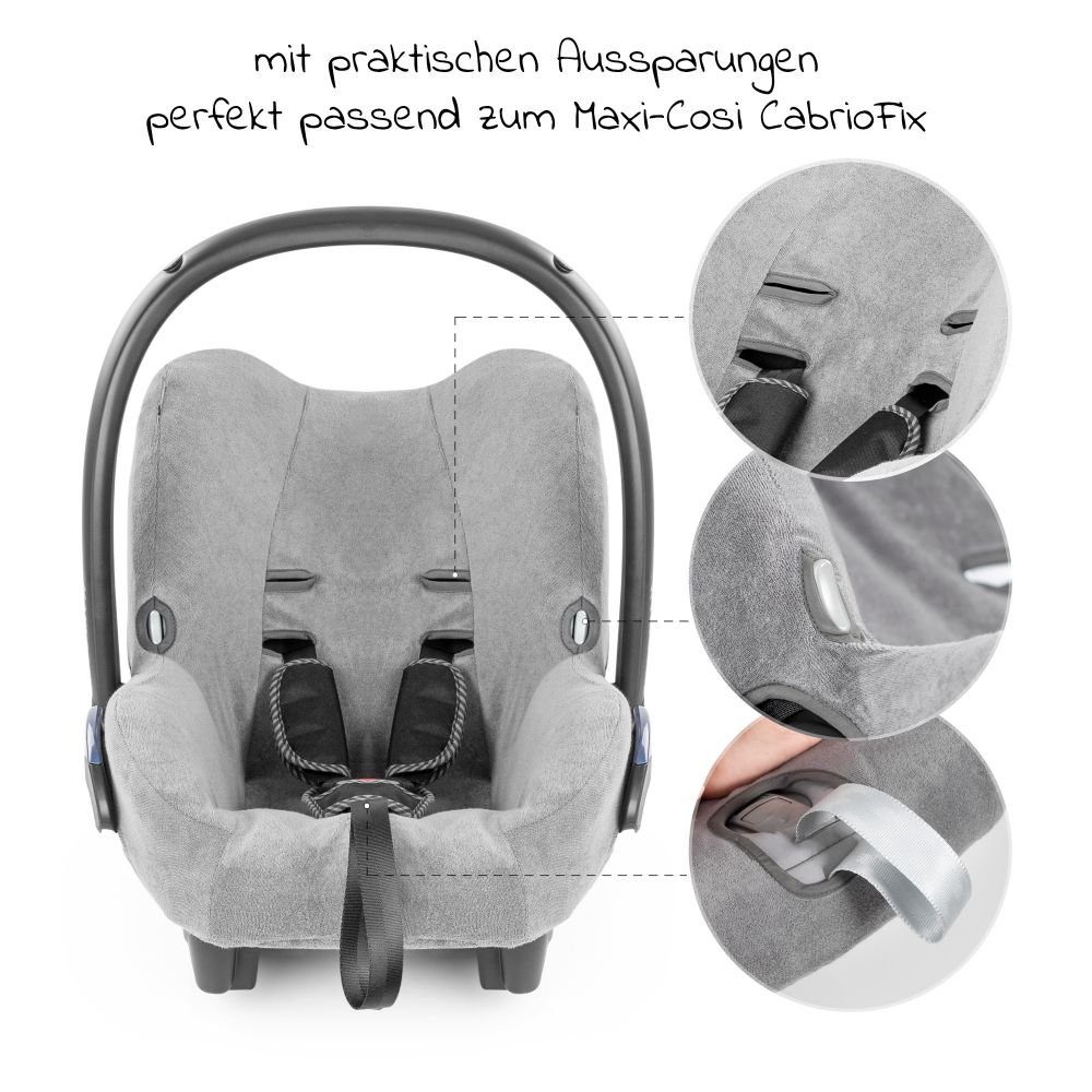 Schutzbezug Bezug Grau, Autokindersitz Cabriofix Sommerbezug Maxi für Babyschale Zamboo Cosi