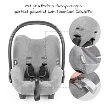 Zamboo Autokindersitz Grau, Bezug für Babyschale Maxi Cosi Cabriofix Schutzbezug Sommerbezug