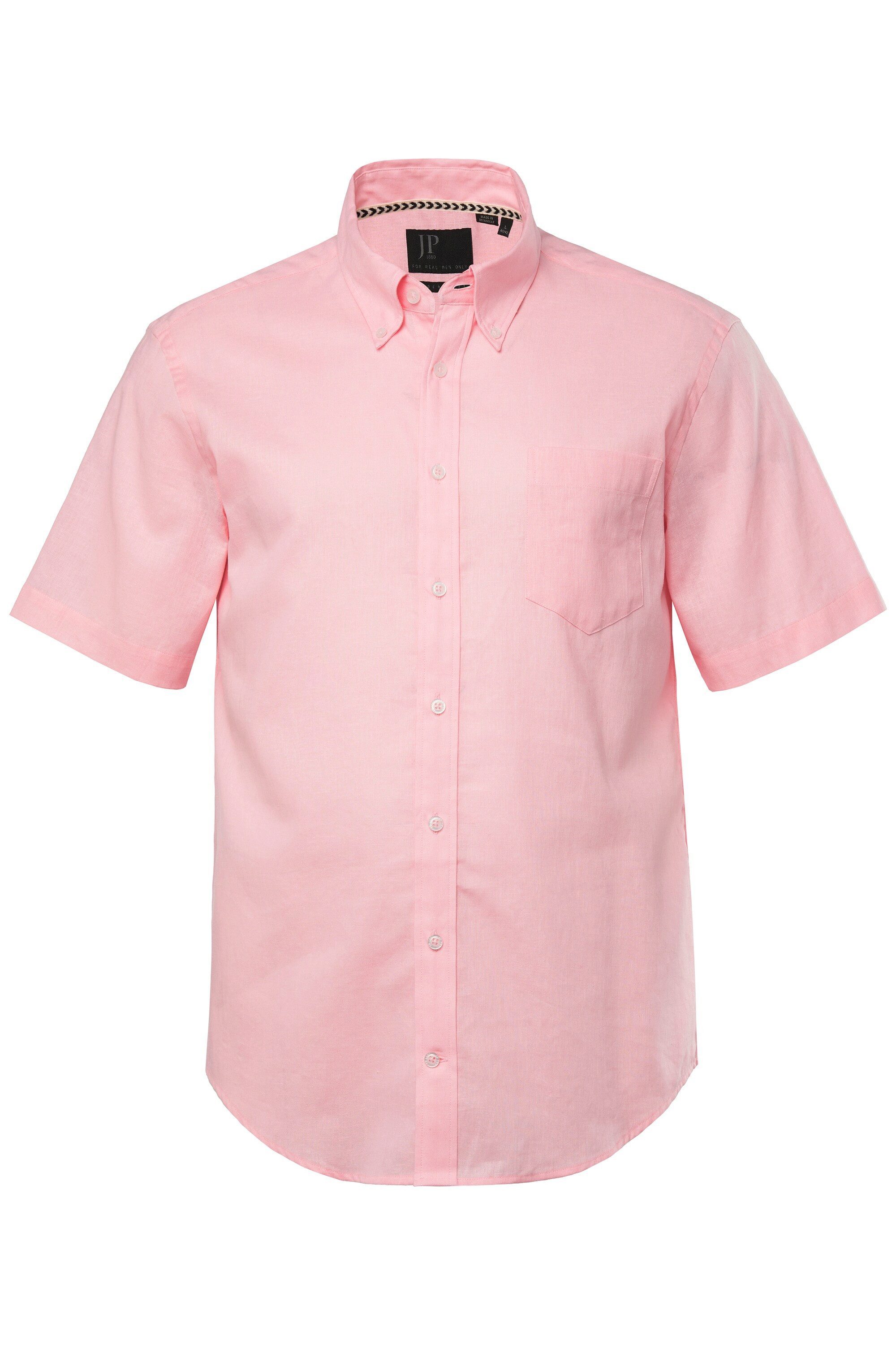 JP1880 Kurzarmhemd Hemd Halbarm Leinenmix Buttondown-Kragen günstig online kaufen
