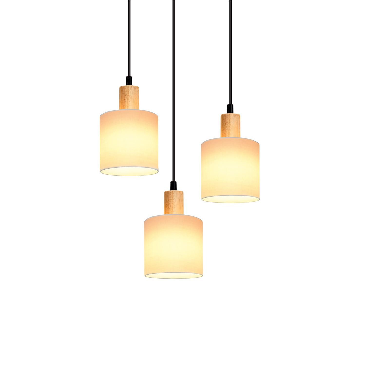 Nettlife Pendelleuchte Holz Esstischlampe Vintage 1/3 günstig online kaufen