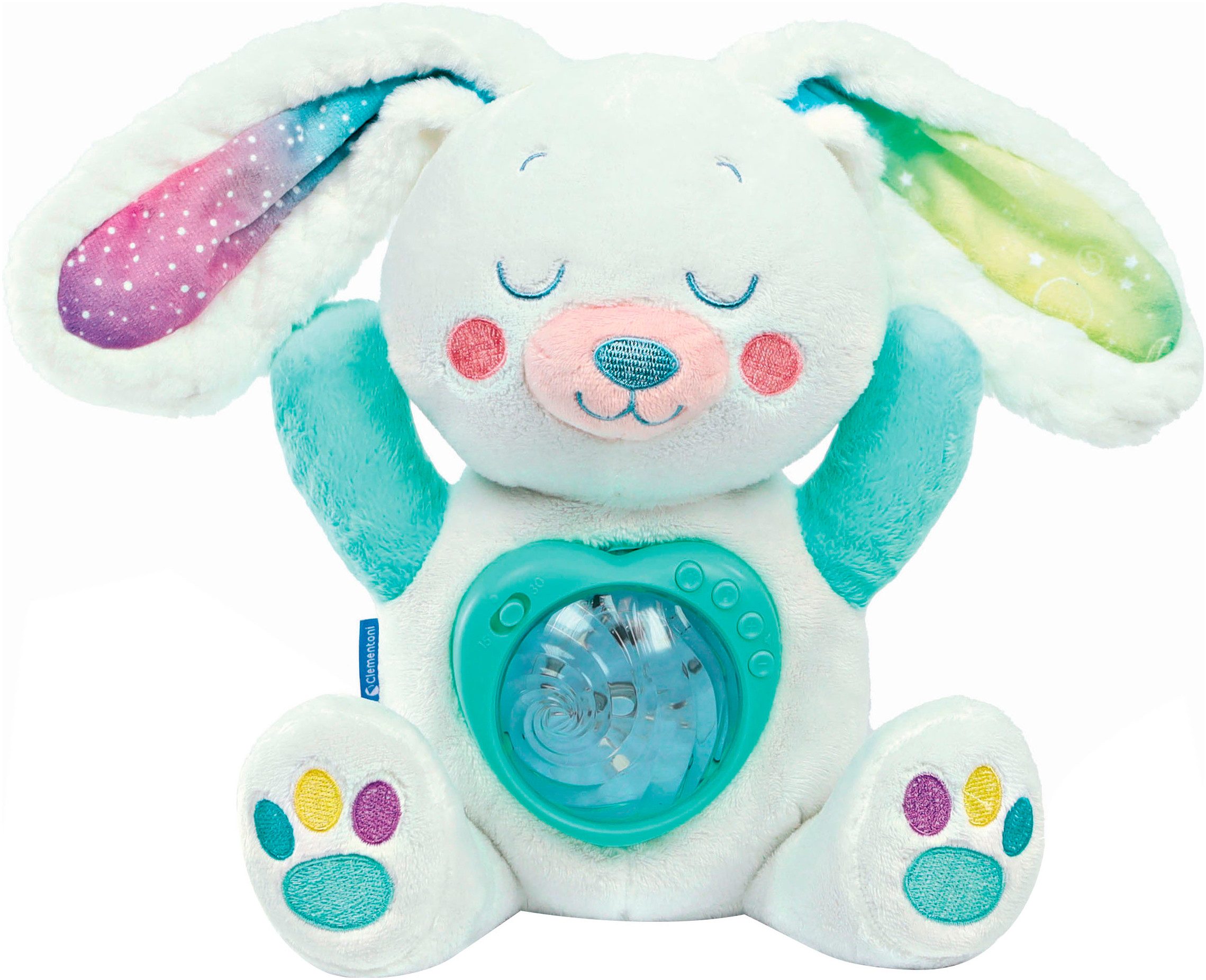 Clementoni® Plüschfigur Baby Clementoni, Schneehase mit Nordlicht-Projektio günstig online kaufen