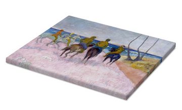 Posterlounge Leinwandbild Paul Gauguin, Reiter am Strand (I), Malerei