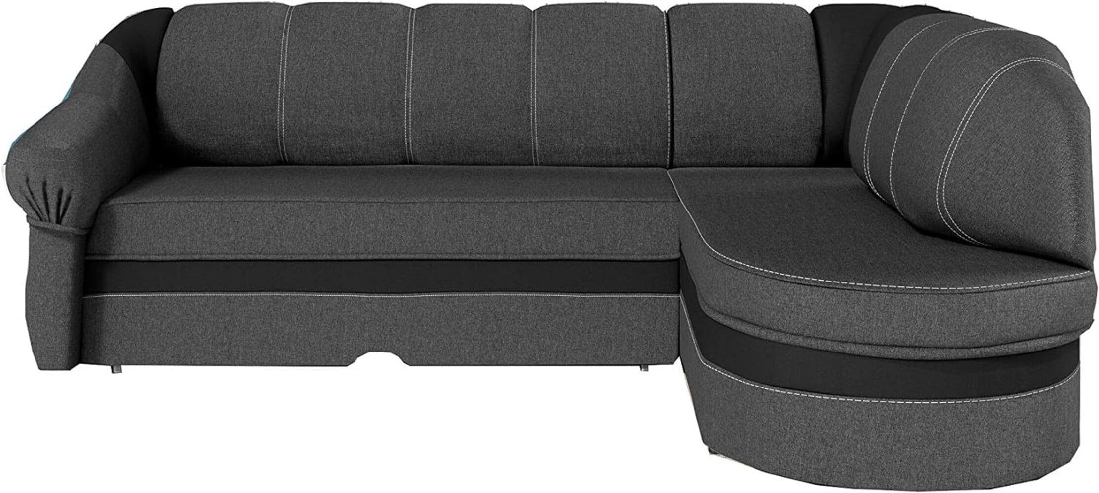 MOEBLO Ecksofa JULIANO, Eckcouch mit Bettfunktion Couch L-Form Polstergarnitur Polstersofa mit Ottomane Couchgranitur Sofa, mit Schlaffunktion und Bettkasten