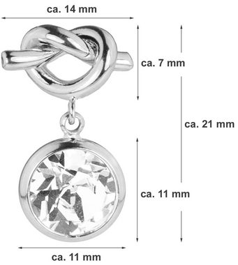 LUISIA® Paar Ohrstecker Ohrringe mit Knoten und Kristall von Swarovski® (2-tlg., inkl. Schmuckbox)