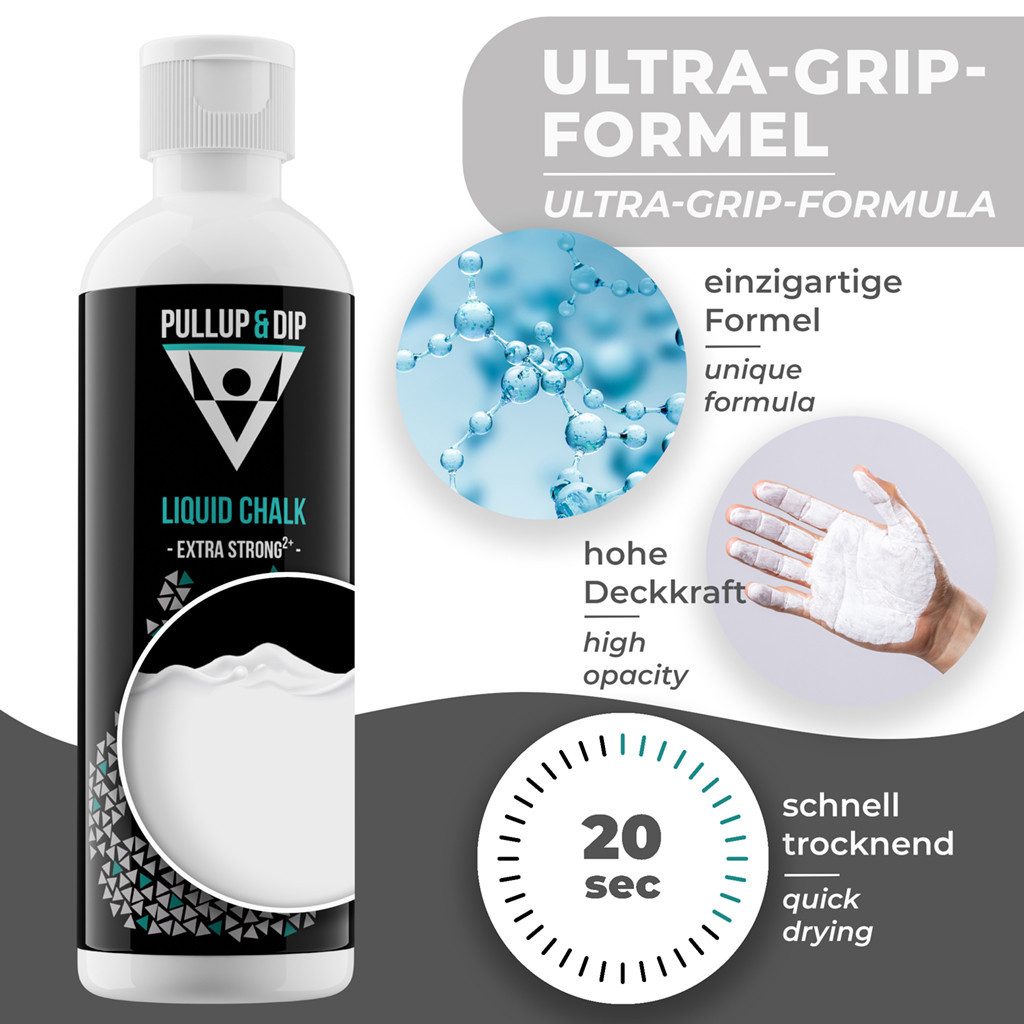 Pullup & Dip Chalkbag Liquid Chalk für perfekten Grip, schnell trocknend, stark & abwaschbar